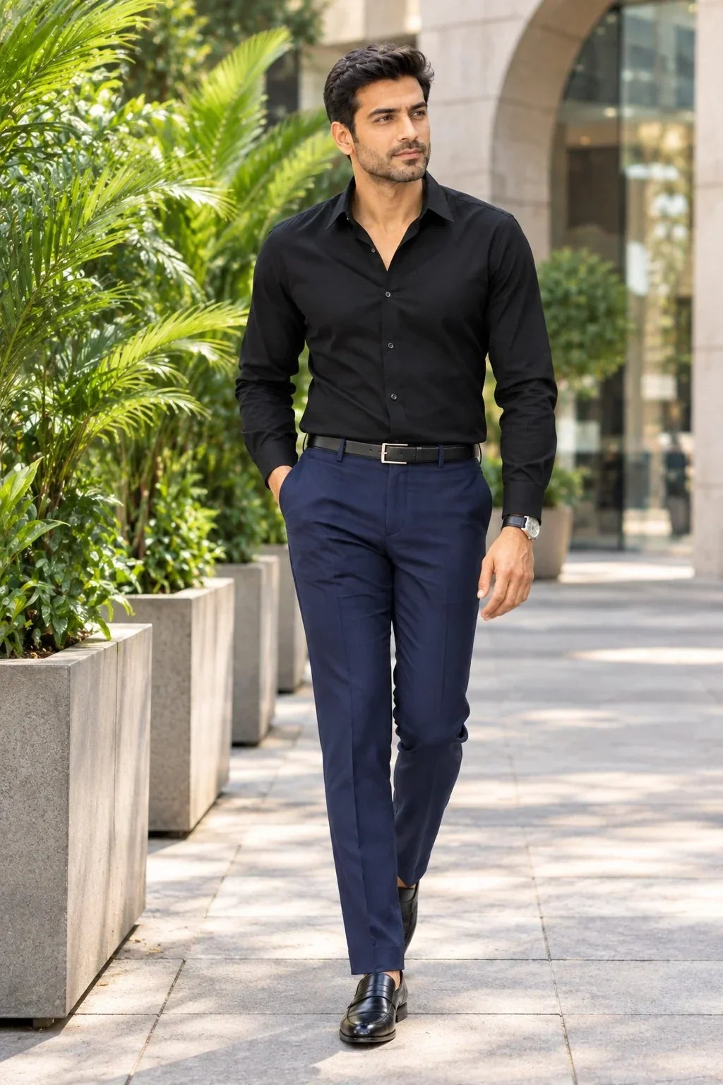 Black Shirt Combination For Men