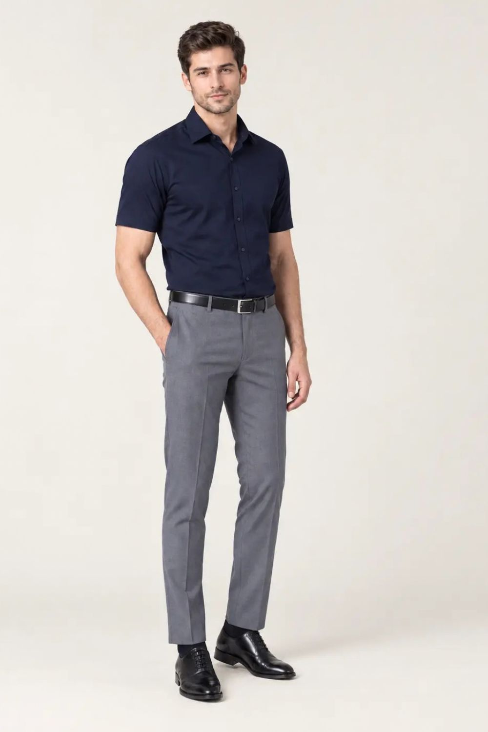 half sleeve shirt with tailored pants