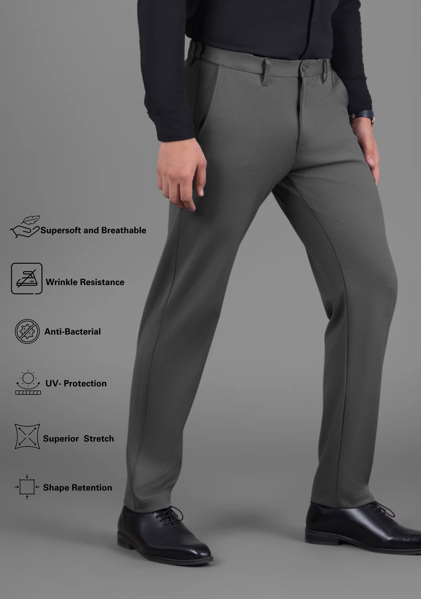 UltraEase 4way Stretch Roman Grey Pant