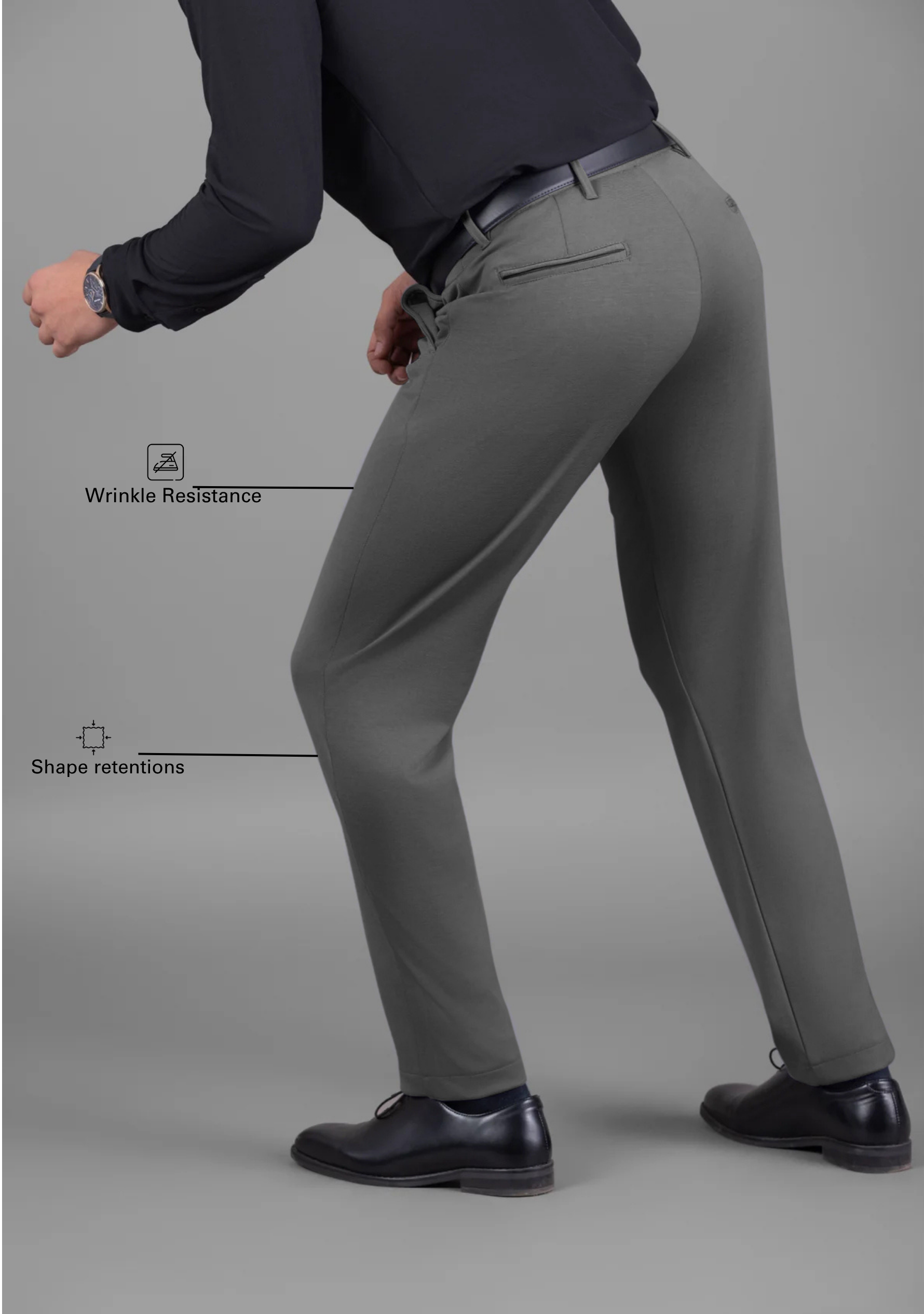 UltraEase 4way Stretch Roman Grey Pant