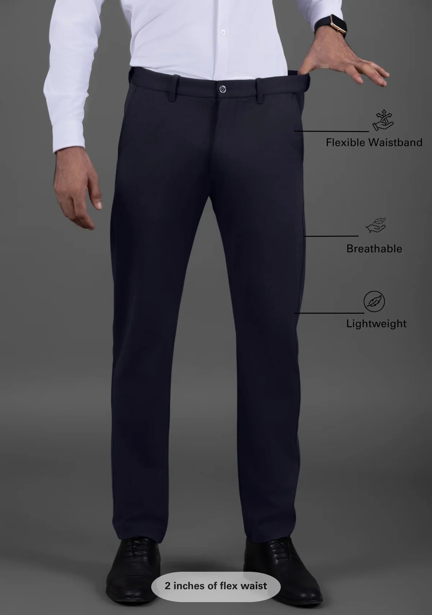 UltraEase 4way Stretch Stone Blue Pant - The Manatomy