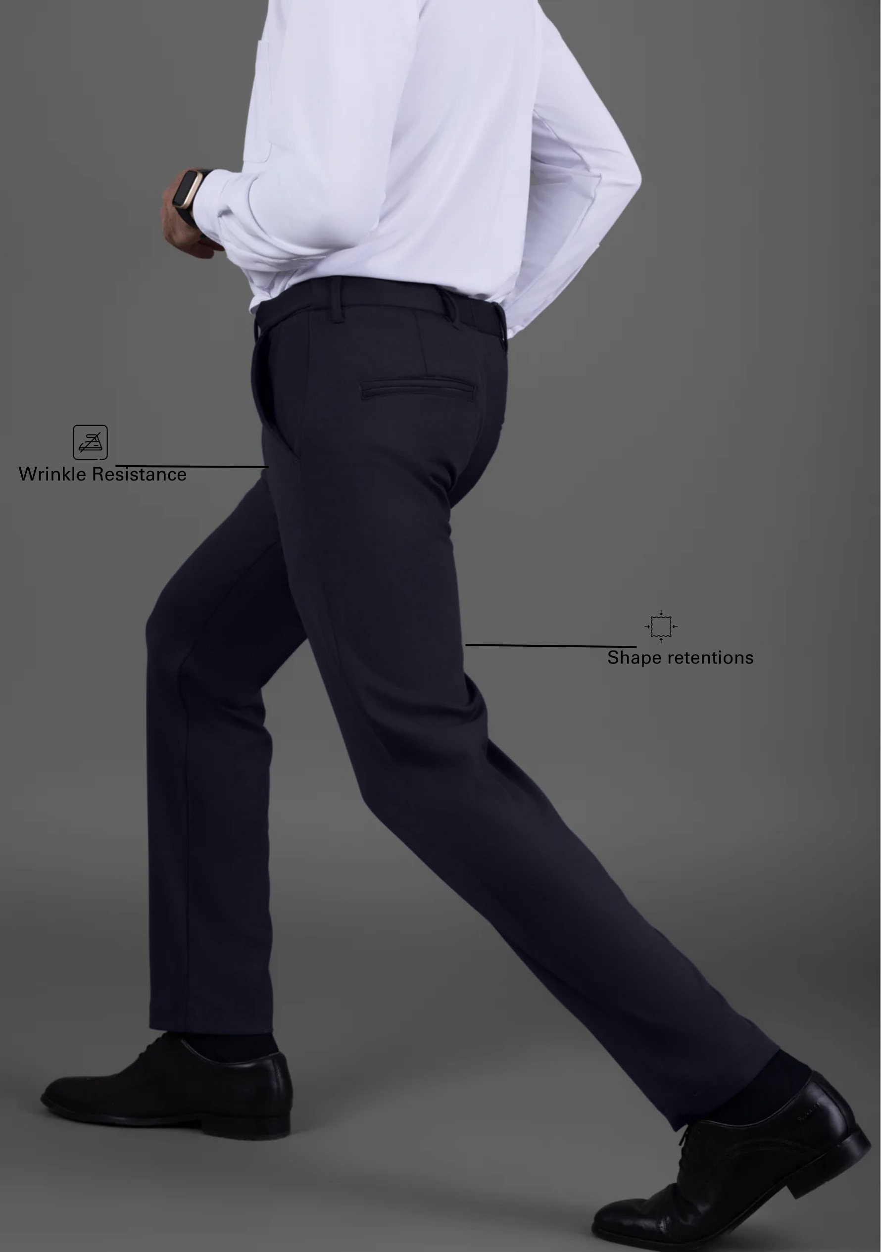 UltraEase 4way Stretch Stone Blue Pant