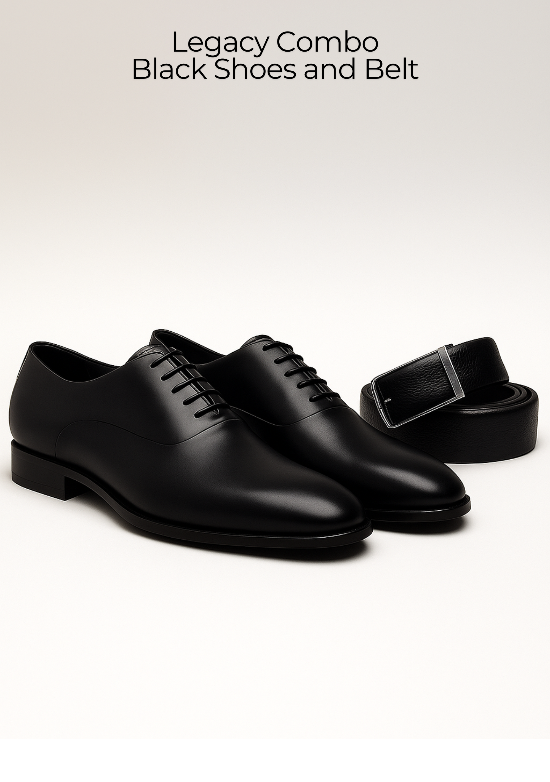 Legacy Combo Black Shoes & Belt - The Manatomy