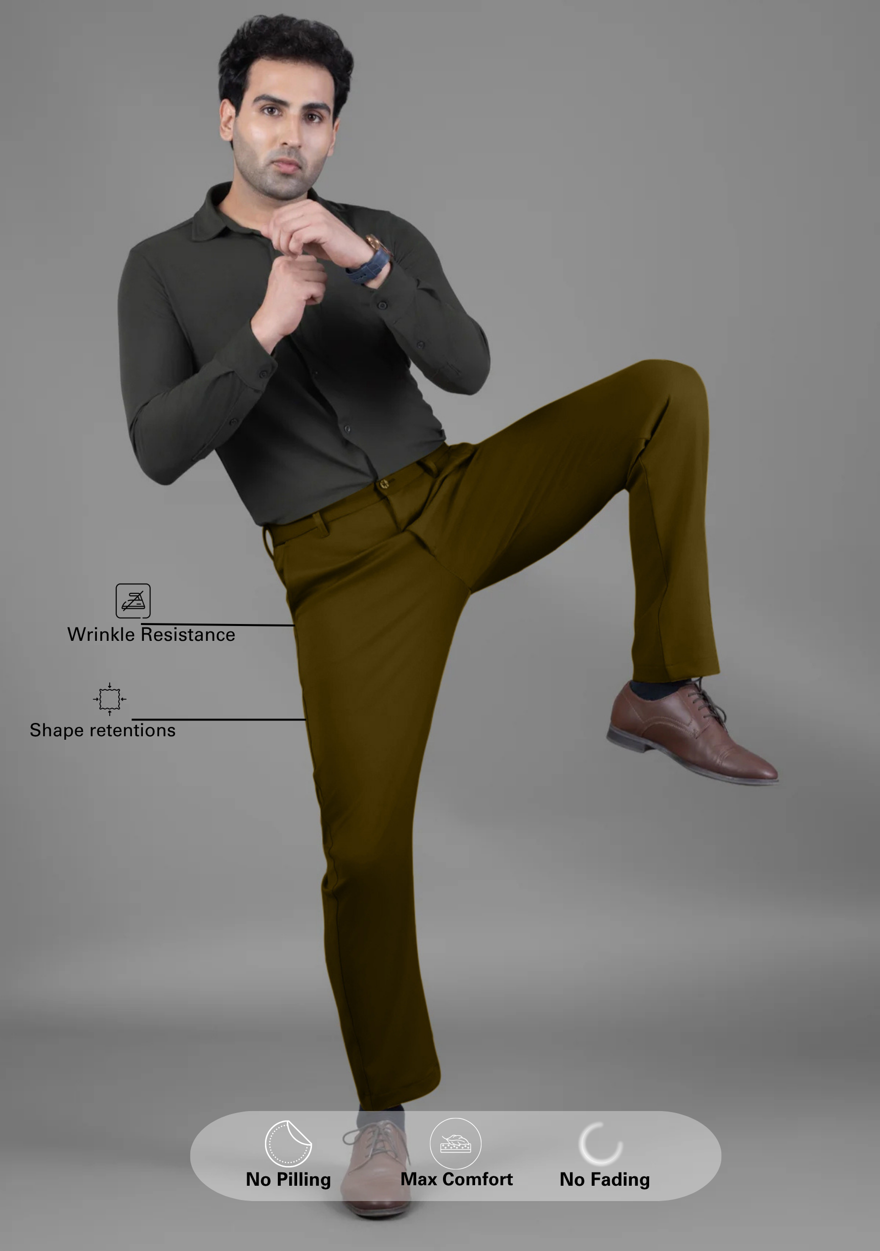 UltraEase 4way Stretch Dark Brown Pant