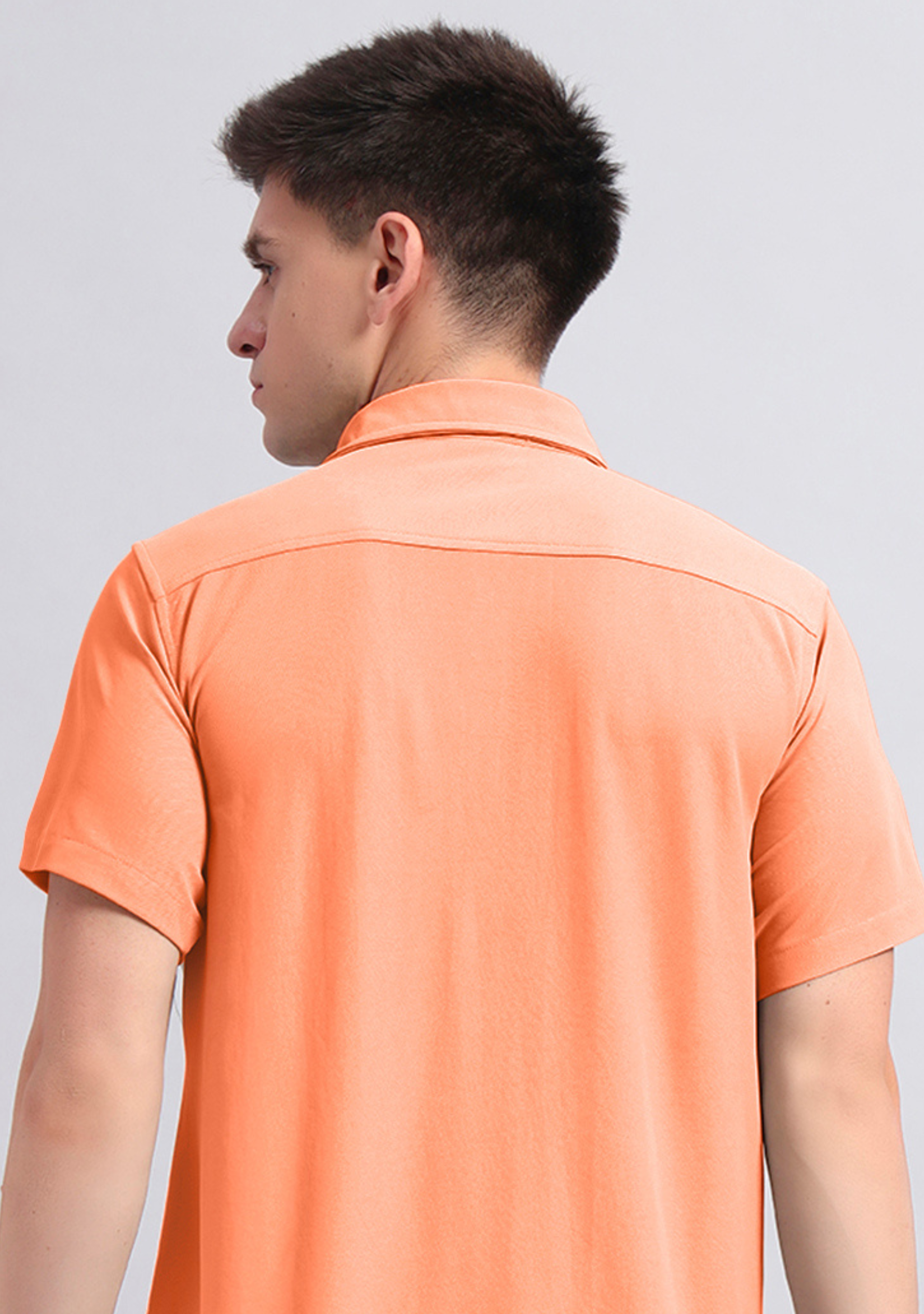 Light Salmon Half Sleeve Versatile Shirt - The Manatomy