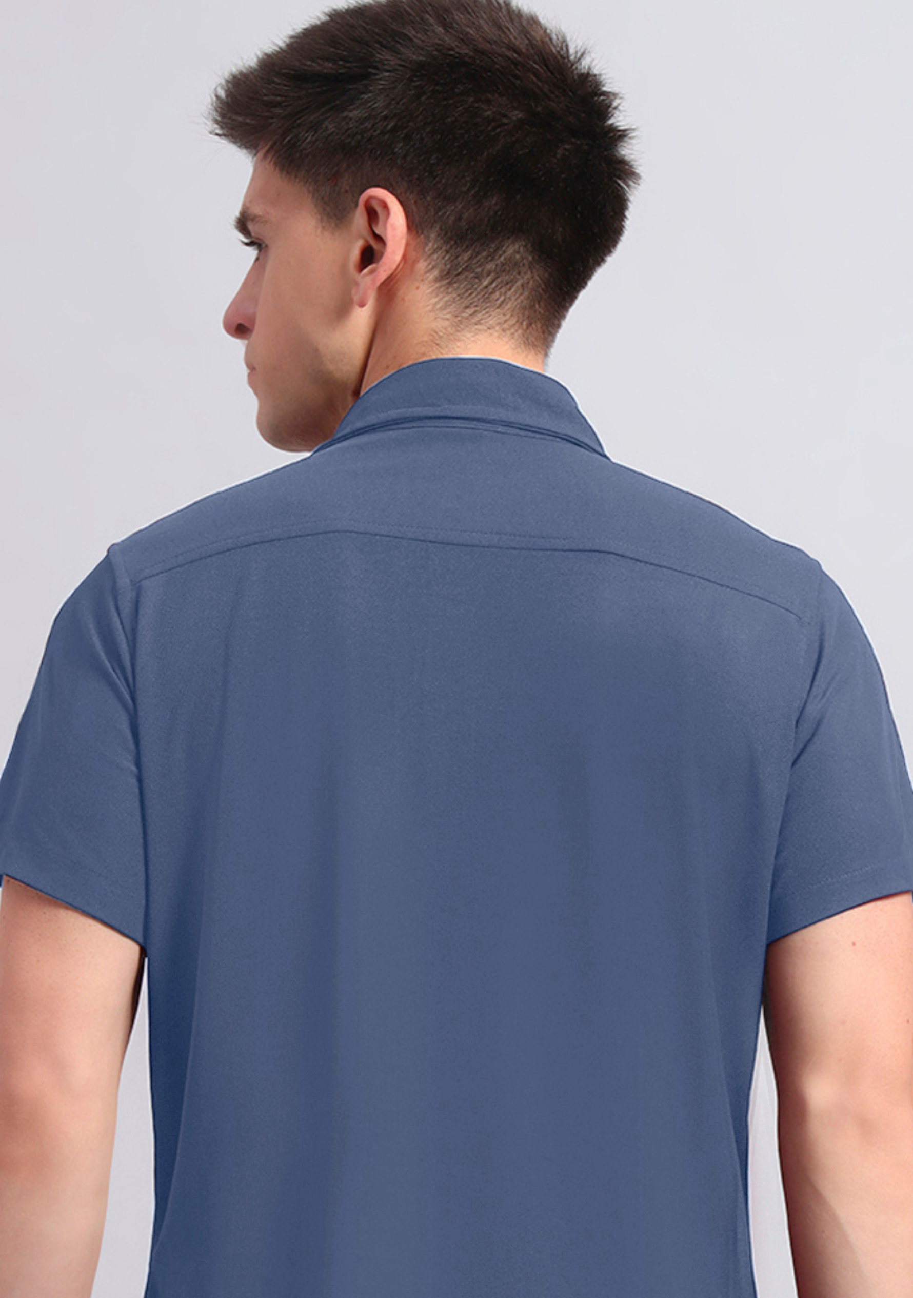 Pearl Grey Half Sleeve Versatile Shirt