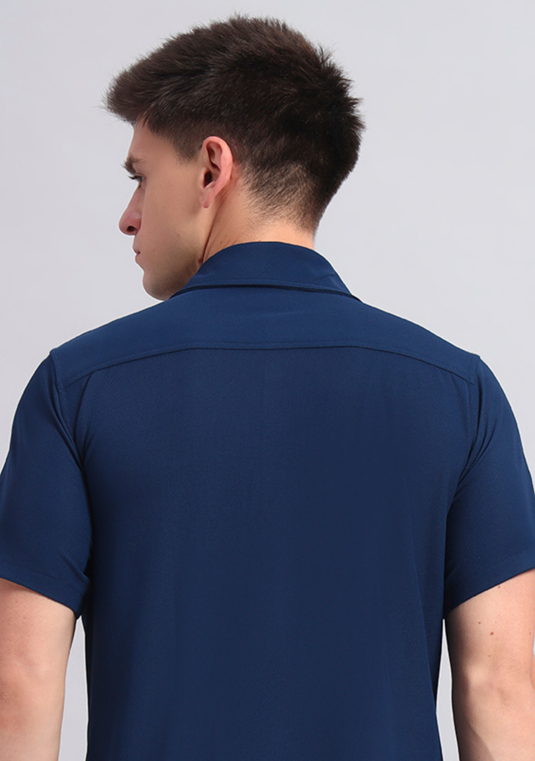 True Navy Half Sleeve Versatile Shirt