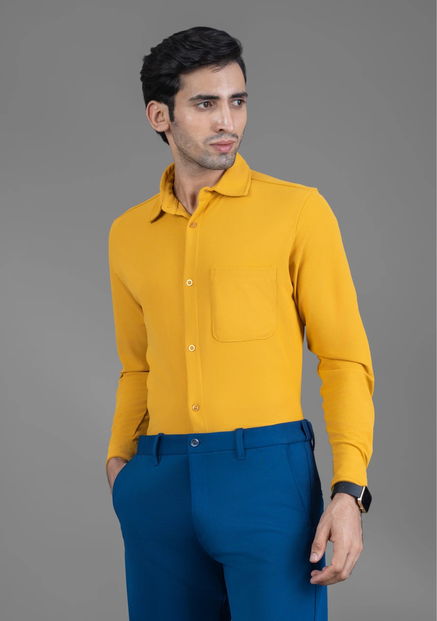 Bright Mango Full Sleeve Versatile Shirt - The Manatomy