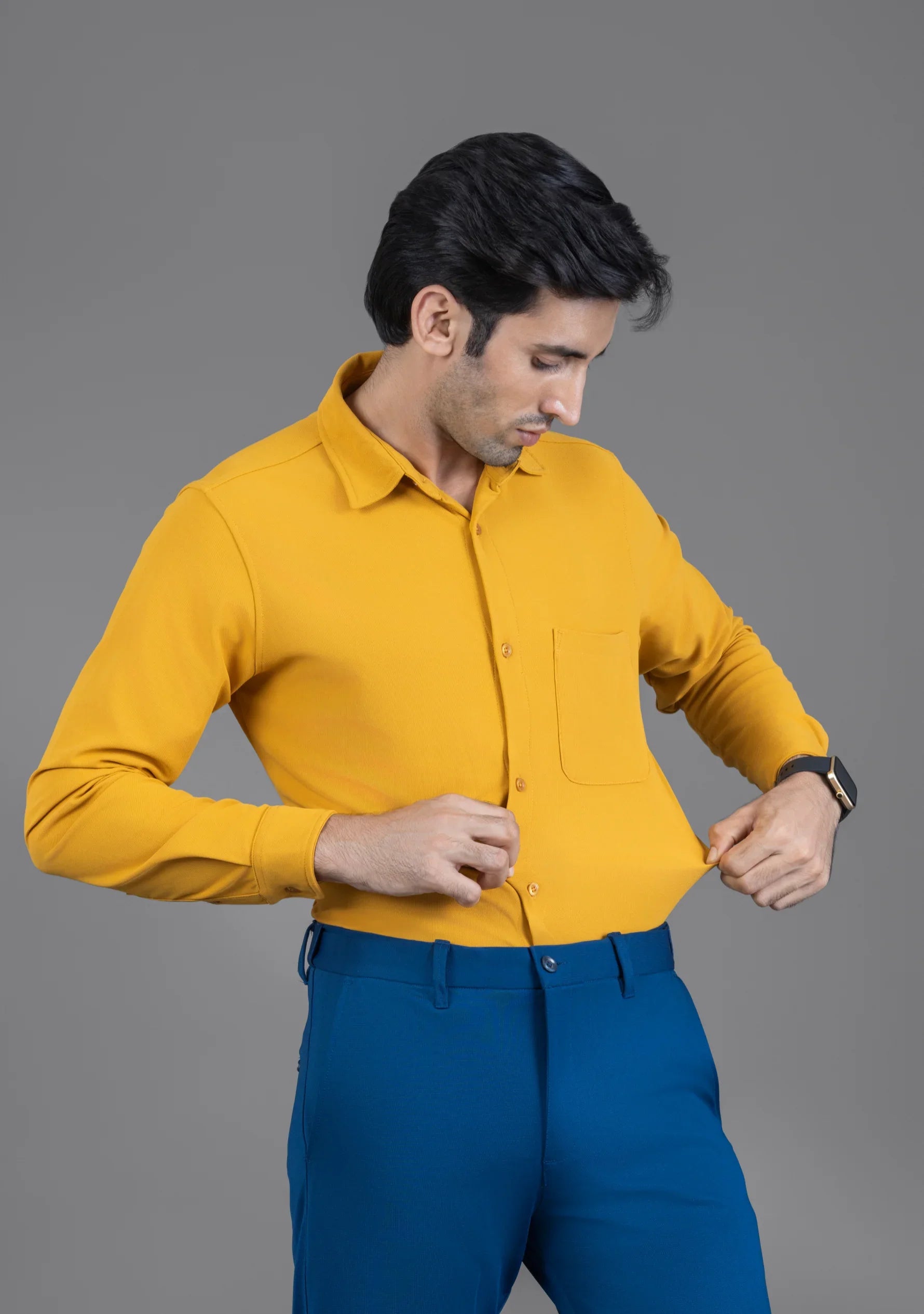 Bright Mango Full Sleeve Versatile Shirt - The Manatomy