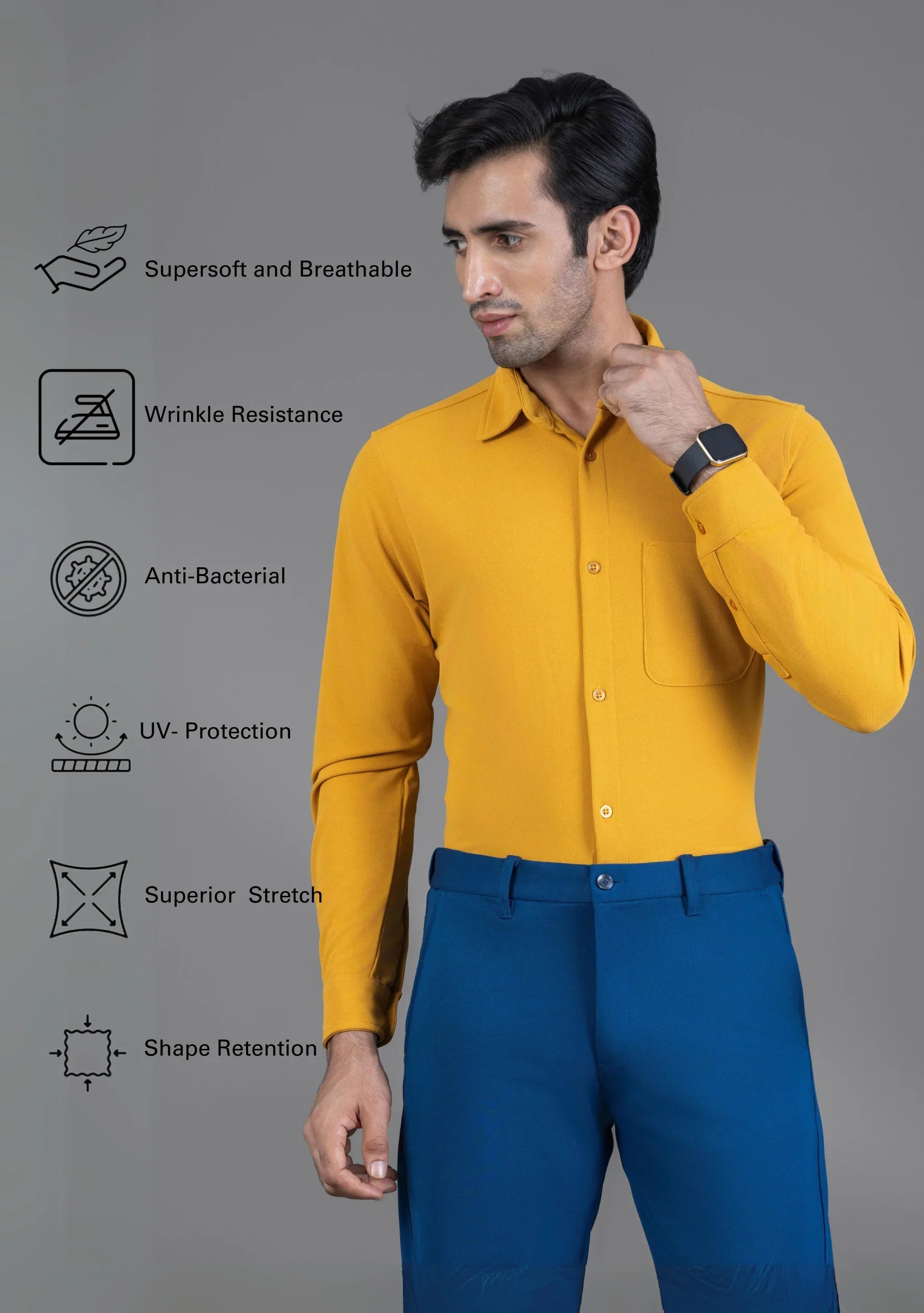 Bright Mango Full Sleeve Versatile Shirt - The Manatomy