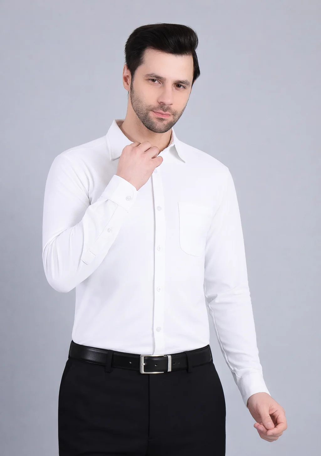 Crisp White Full Sleeve Versatile Shirt