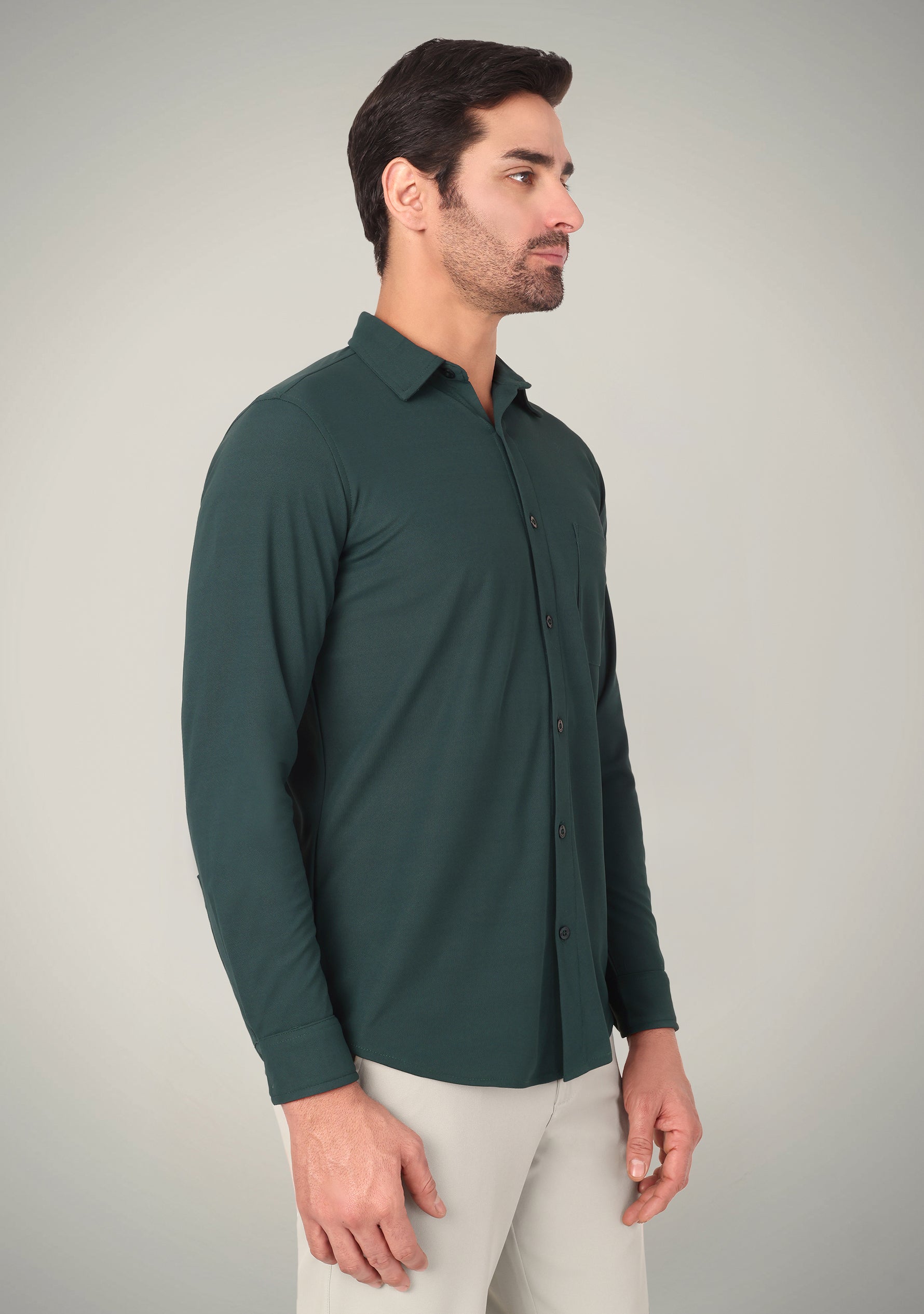 Deep Teal Full Sleeve Versatile Shirt
