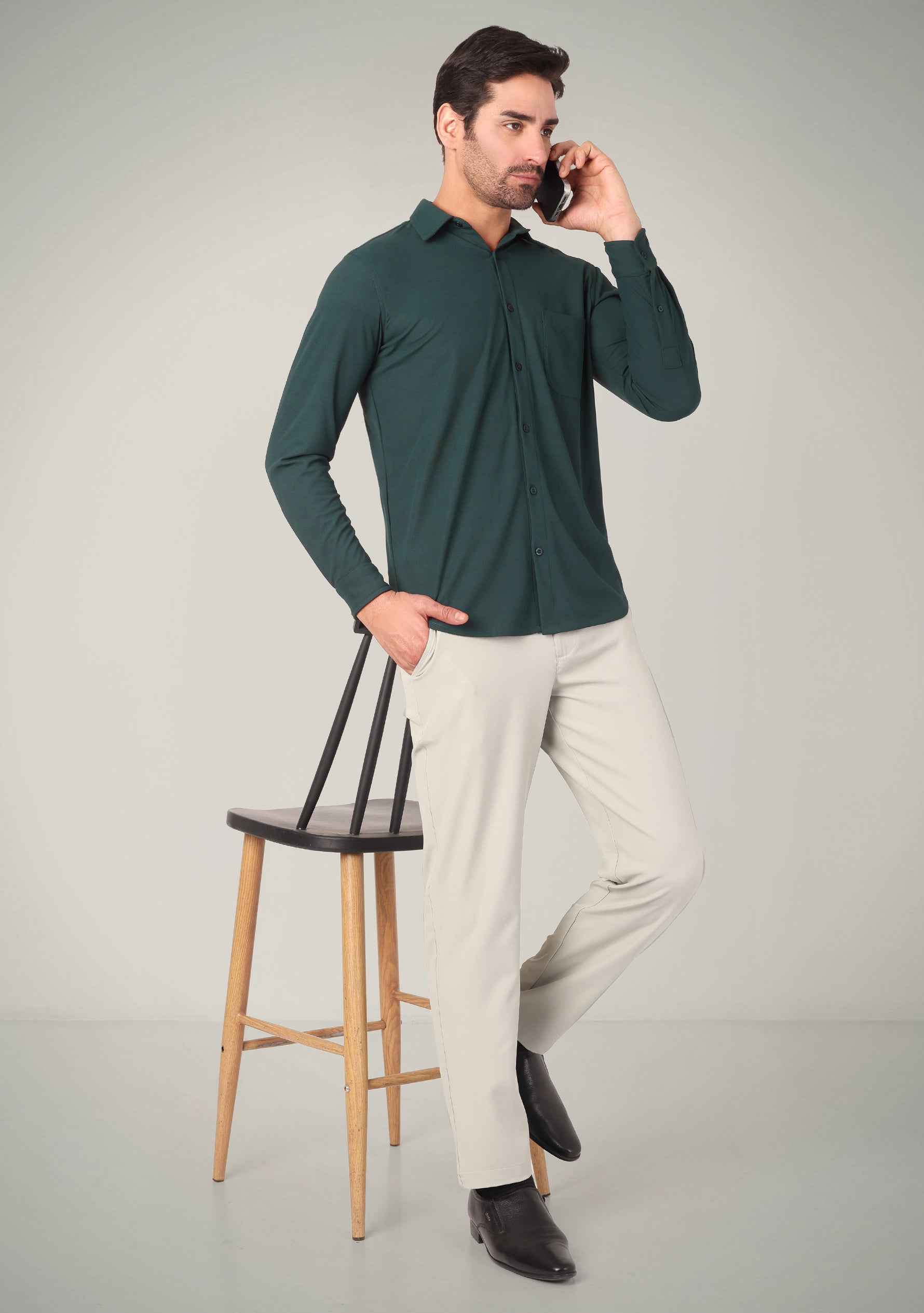 Deep Teal Full Sleeve Versatile Shirt