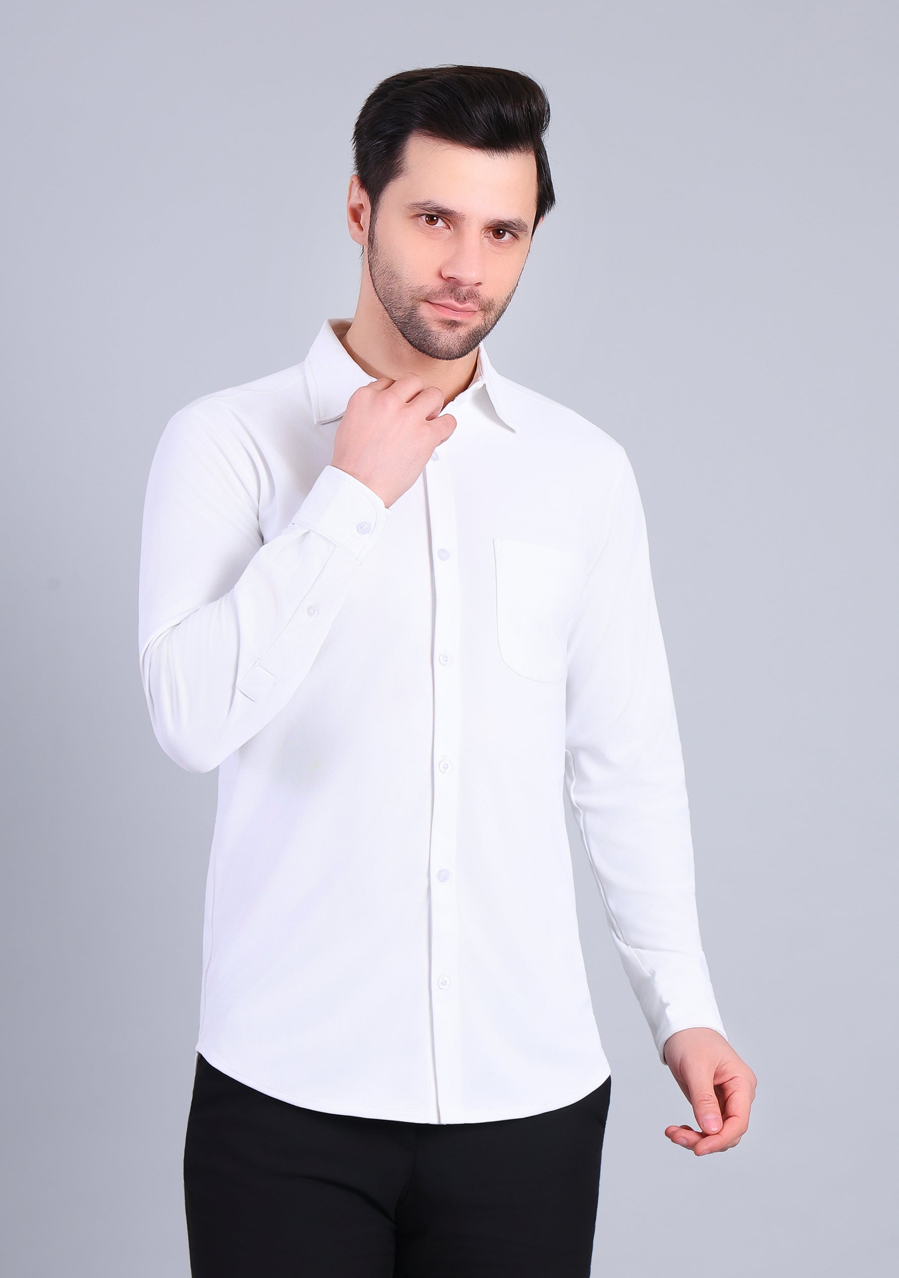 Crisp White Full Sleeve Versatile Shirt