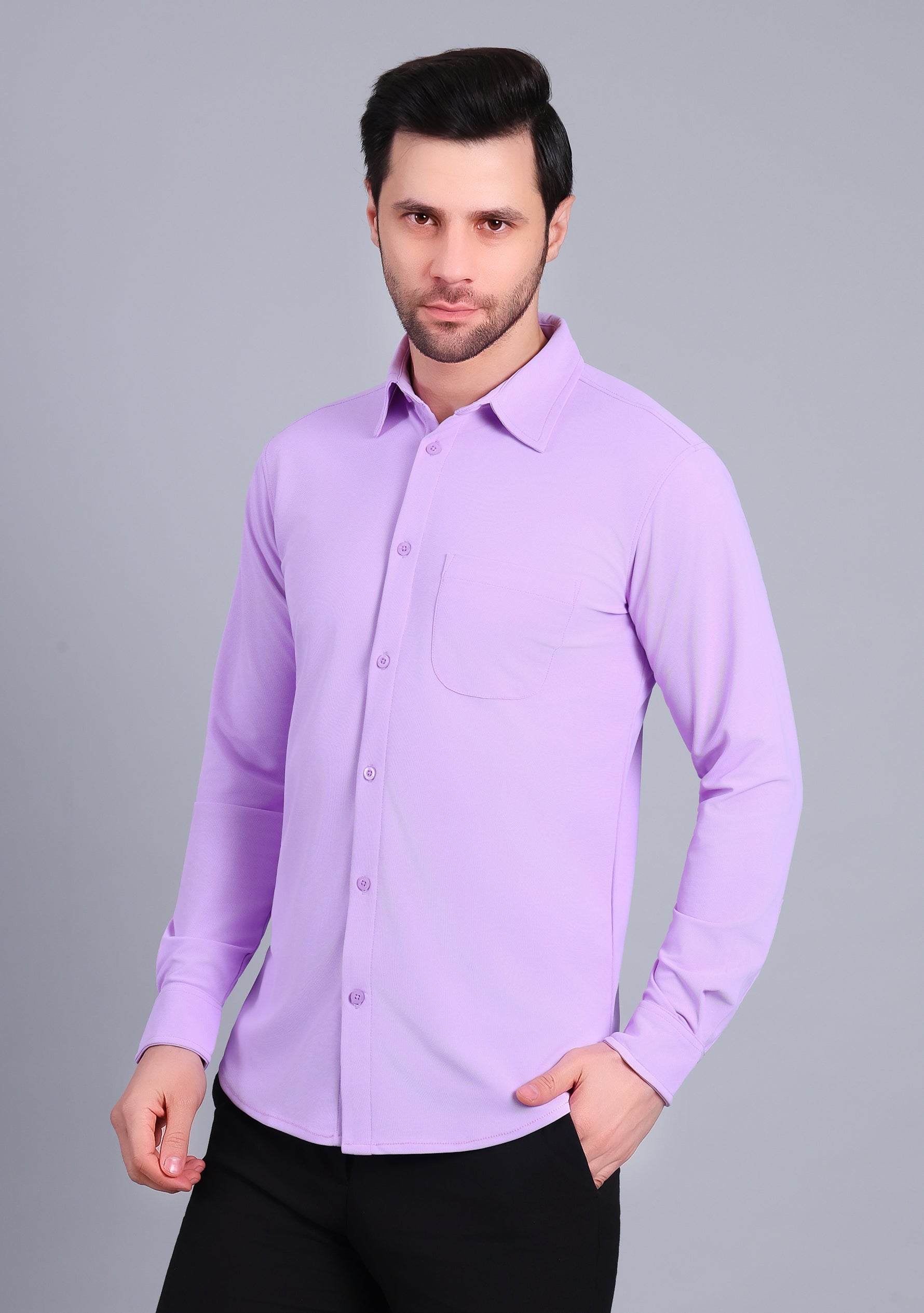Lazy Lavender Full Sleeve Versatile Shirt