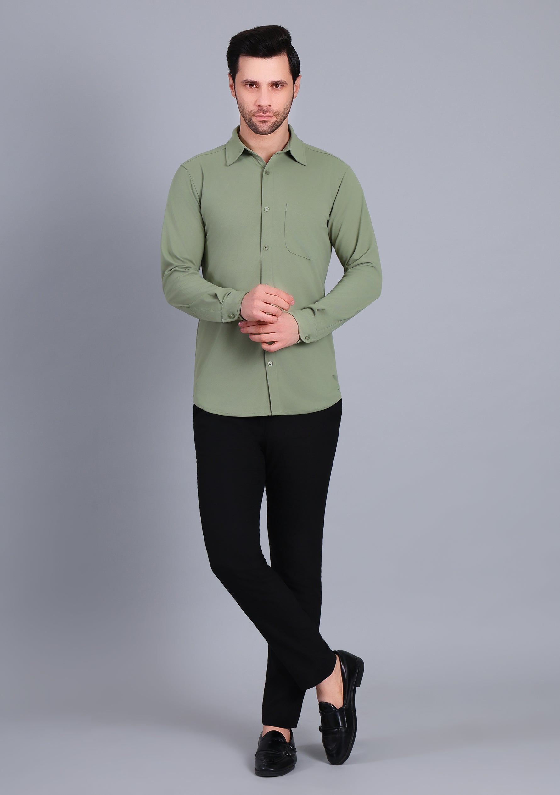Laurel Green Full Sleeve Versatile Shirt