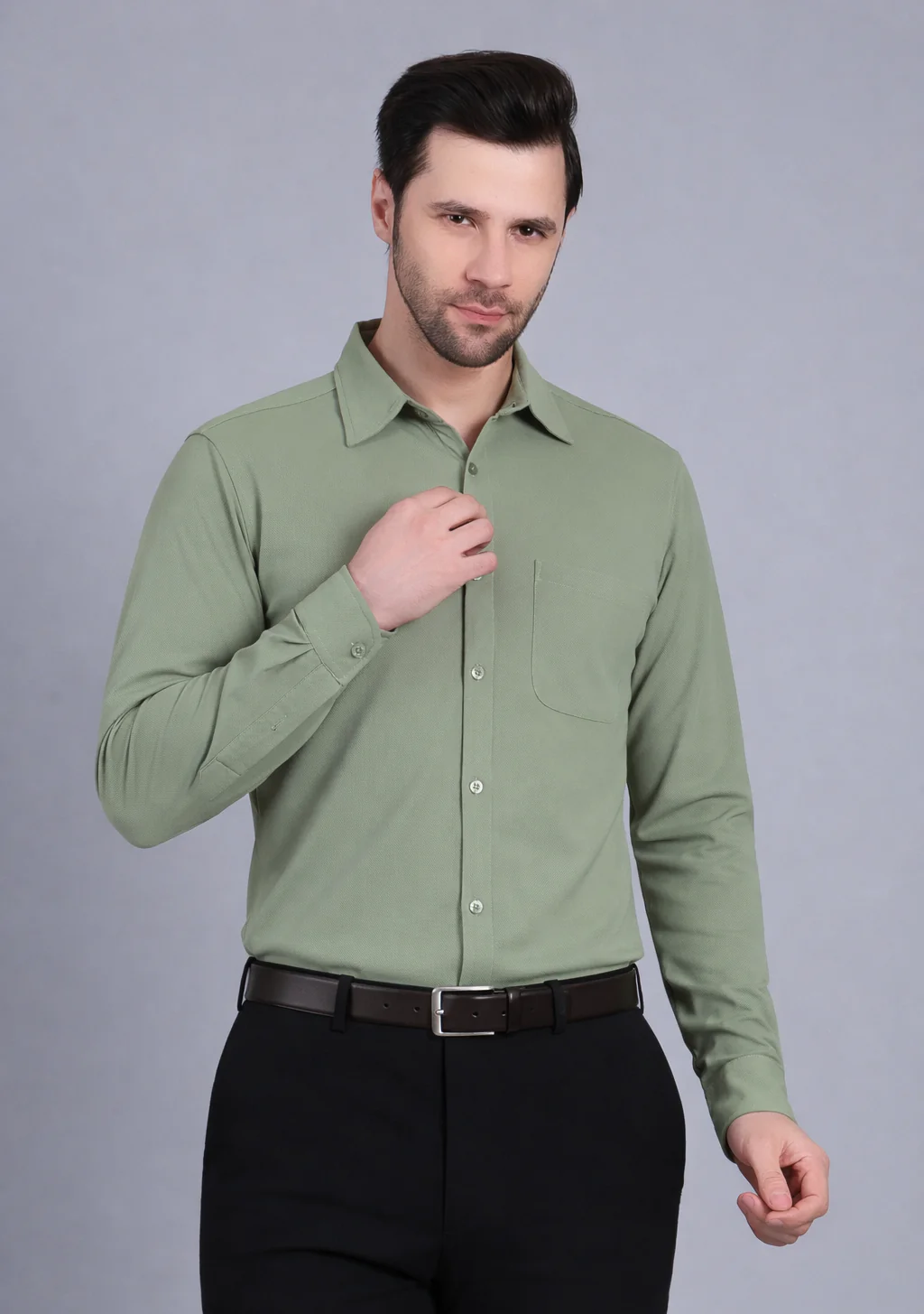 Laurel Green Full Sleeve Versatile Shirt
