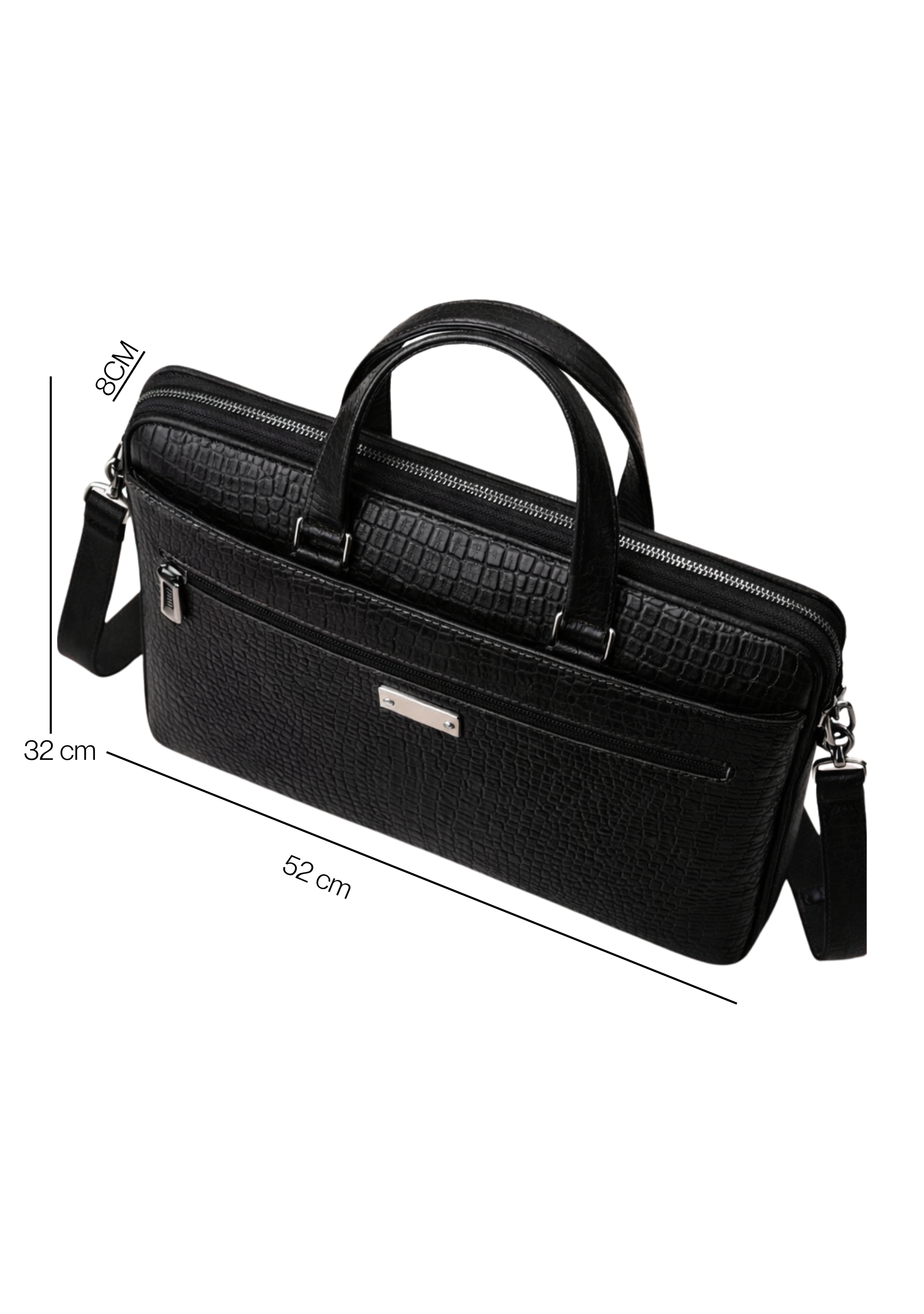 Legacy Croc Black Laptop Bag