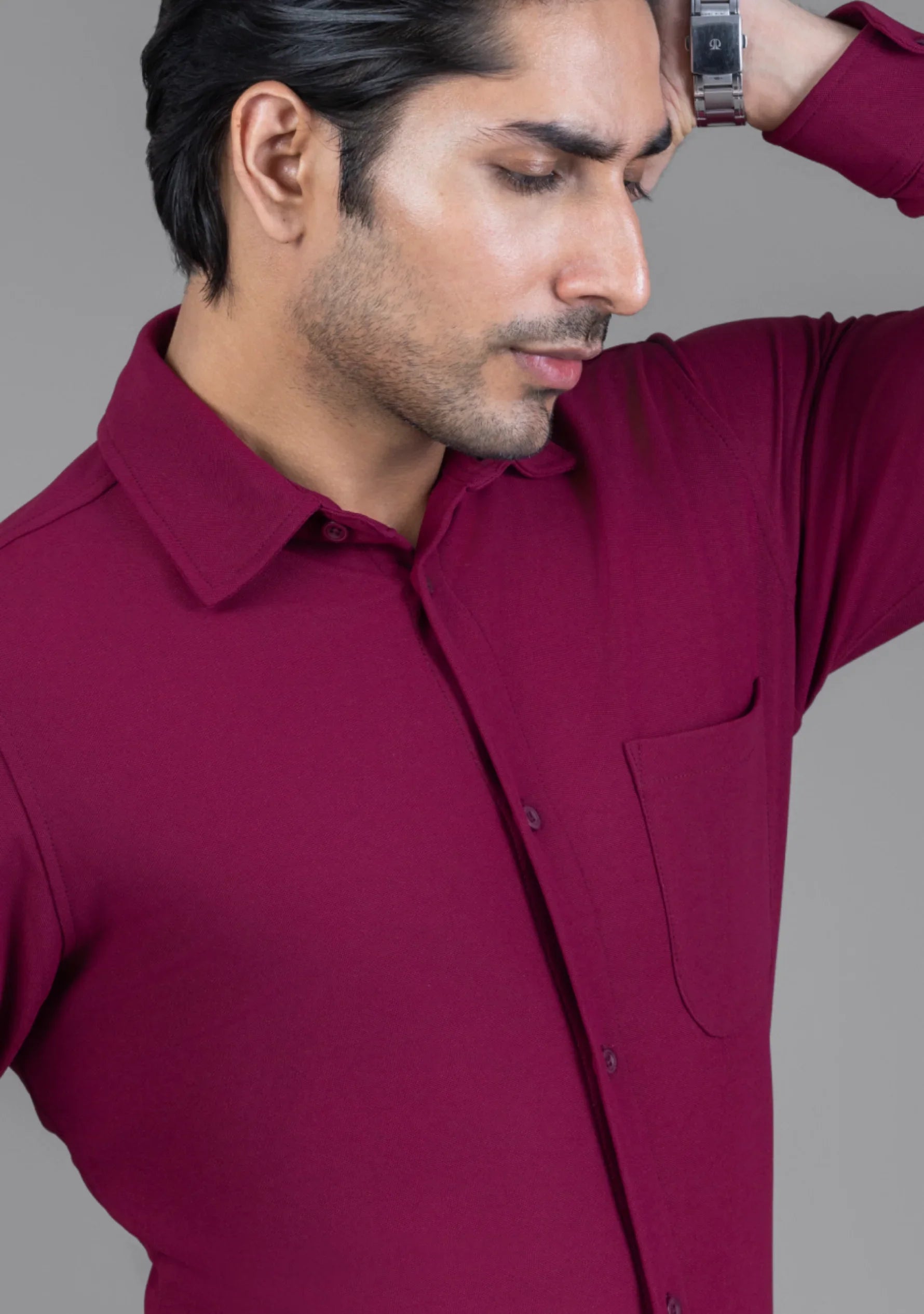 Magic Maroon Full Sleeve Versatile Shirt - The Manatomy