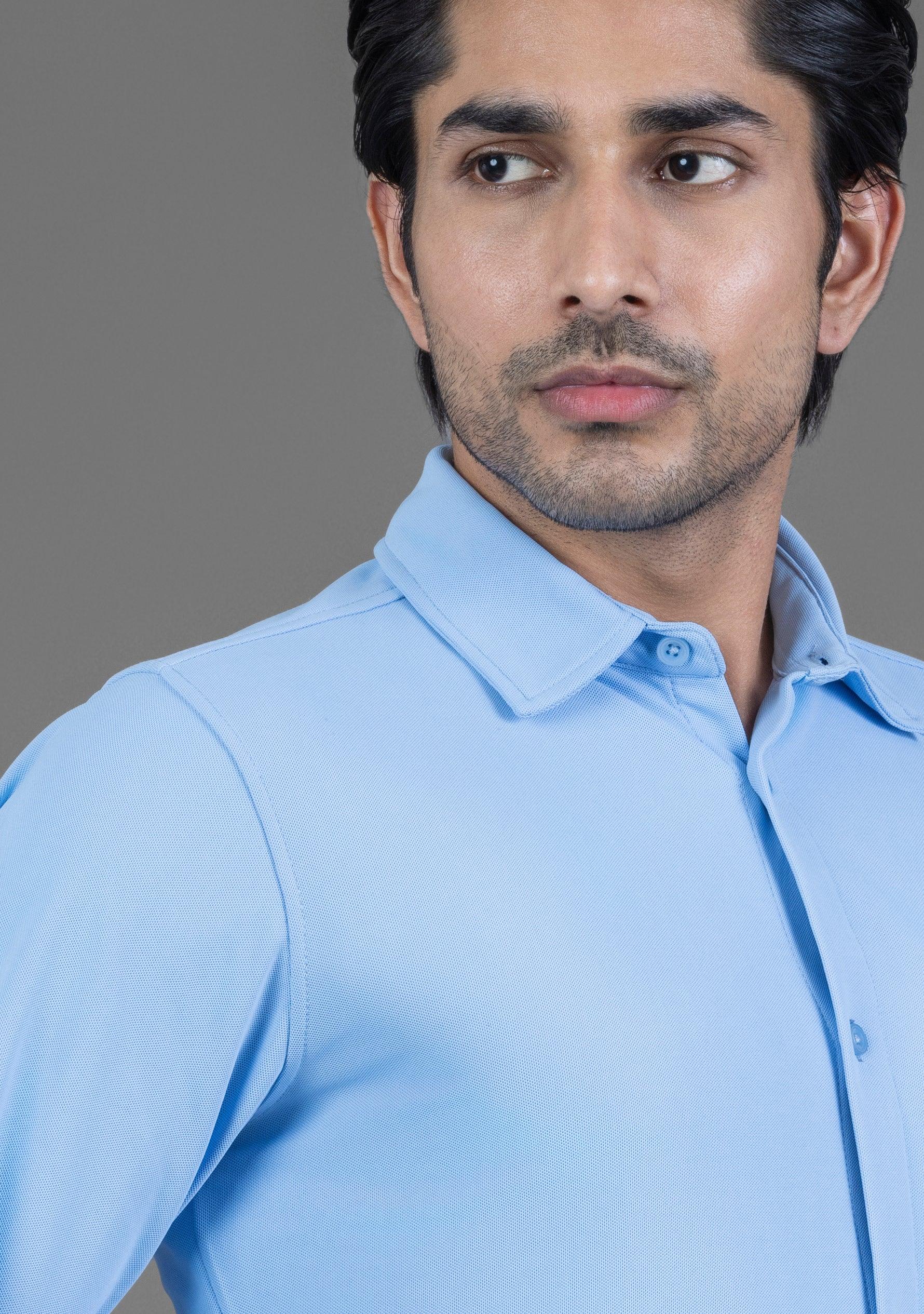 Pastel Blue Full Sleeve Versatile Shirt - The Manatomy