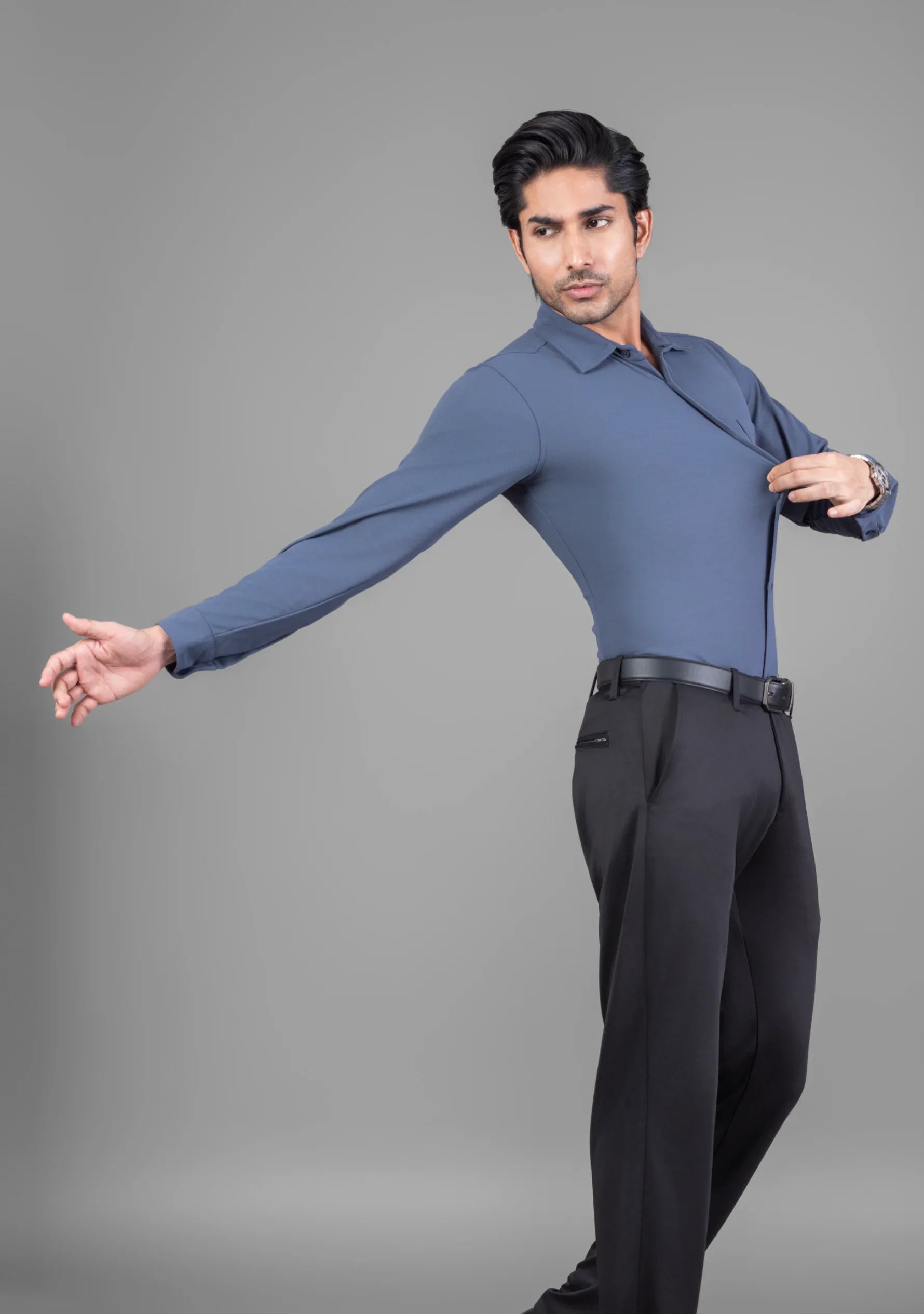 Pearl Grey Full Sleeve Versatile Shirt - The Manatomy