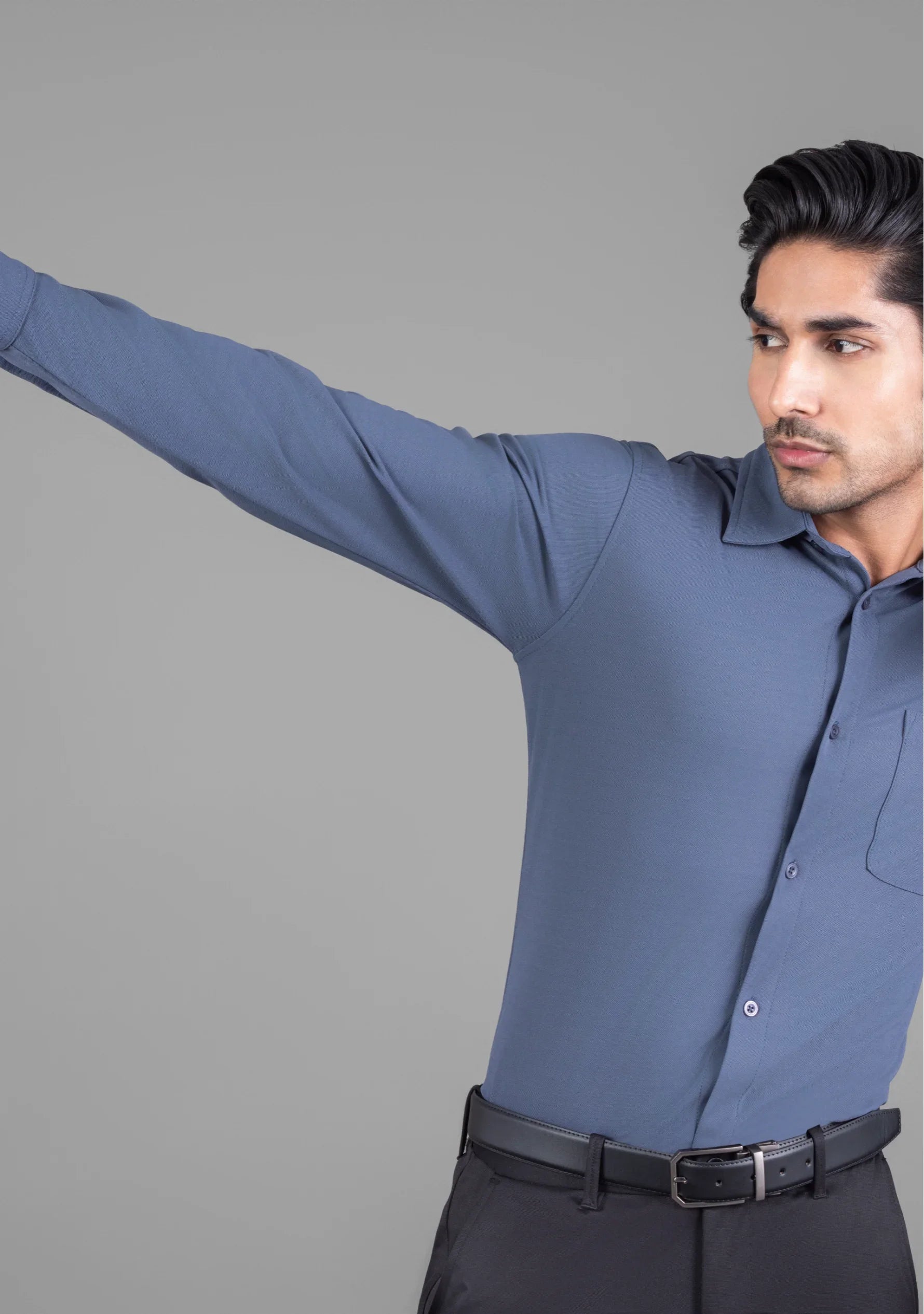 Pearl Grey Full Sleeve Versatile Shirt - The Manatomy