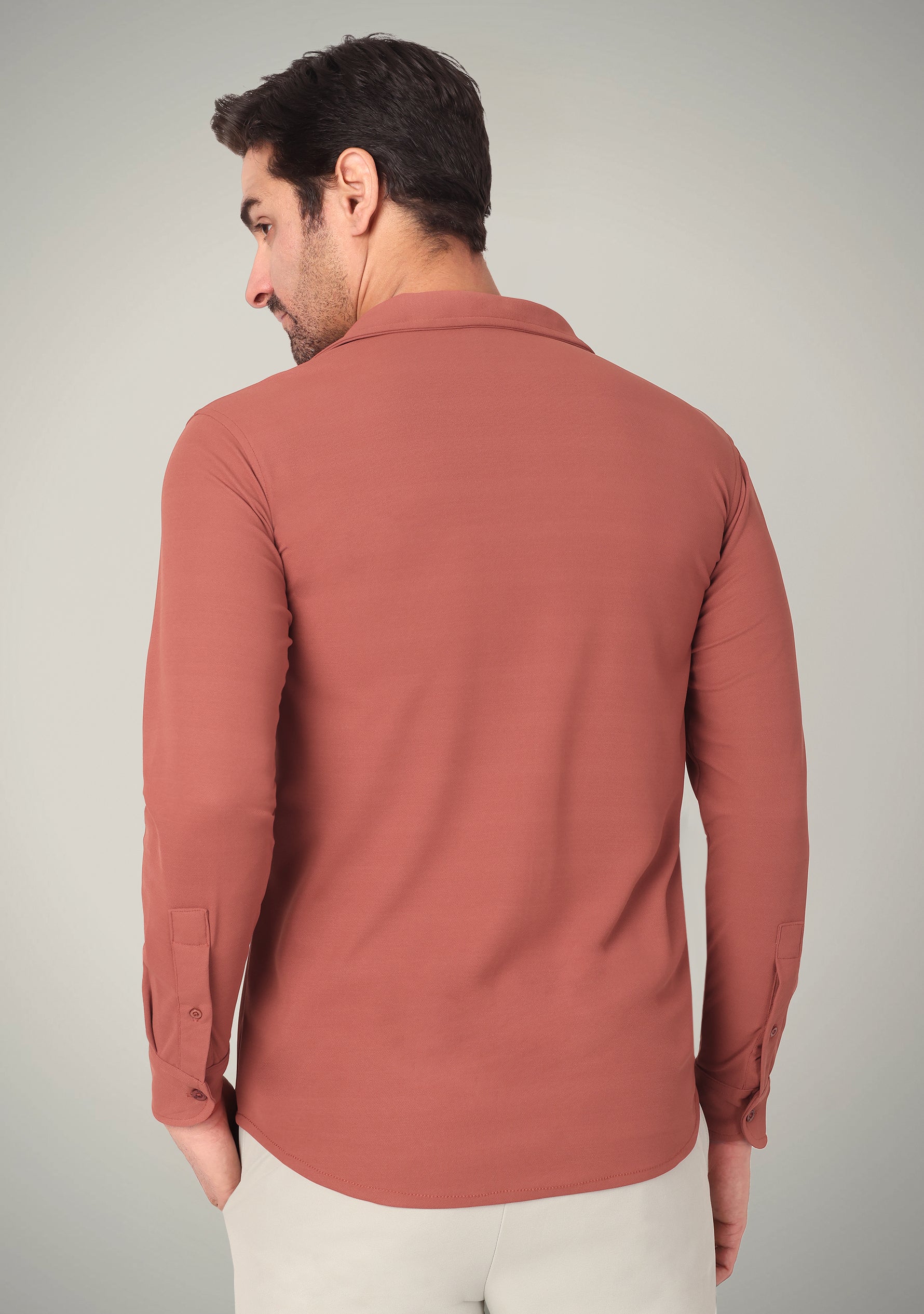 Terracotta Rust Full Sleeve Versatile Shirt