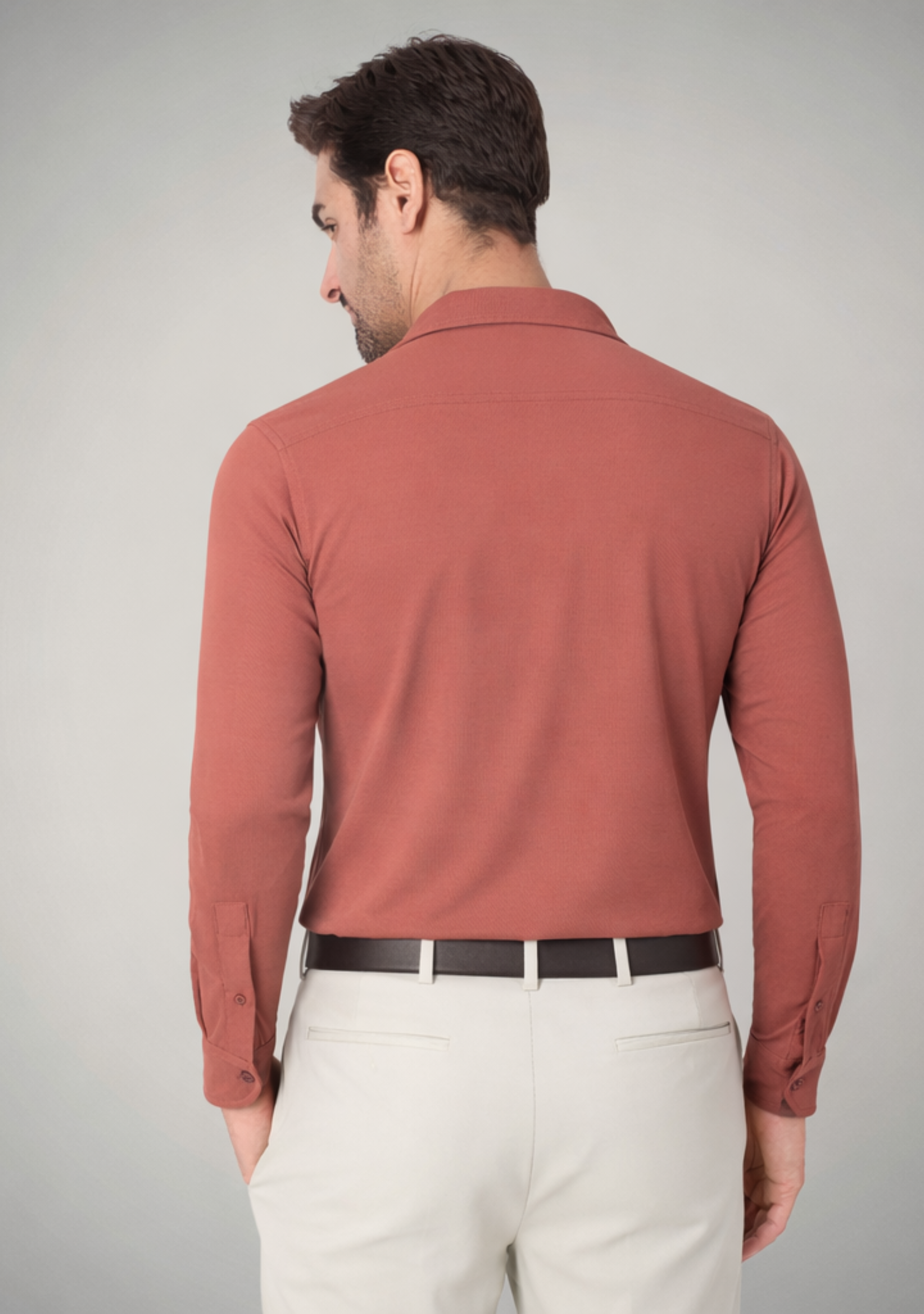 Terracotta Rust Full Sleeve Versatile Shirt