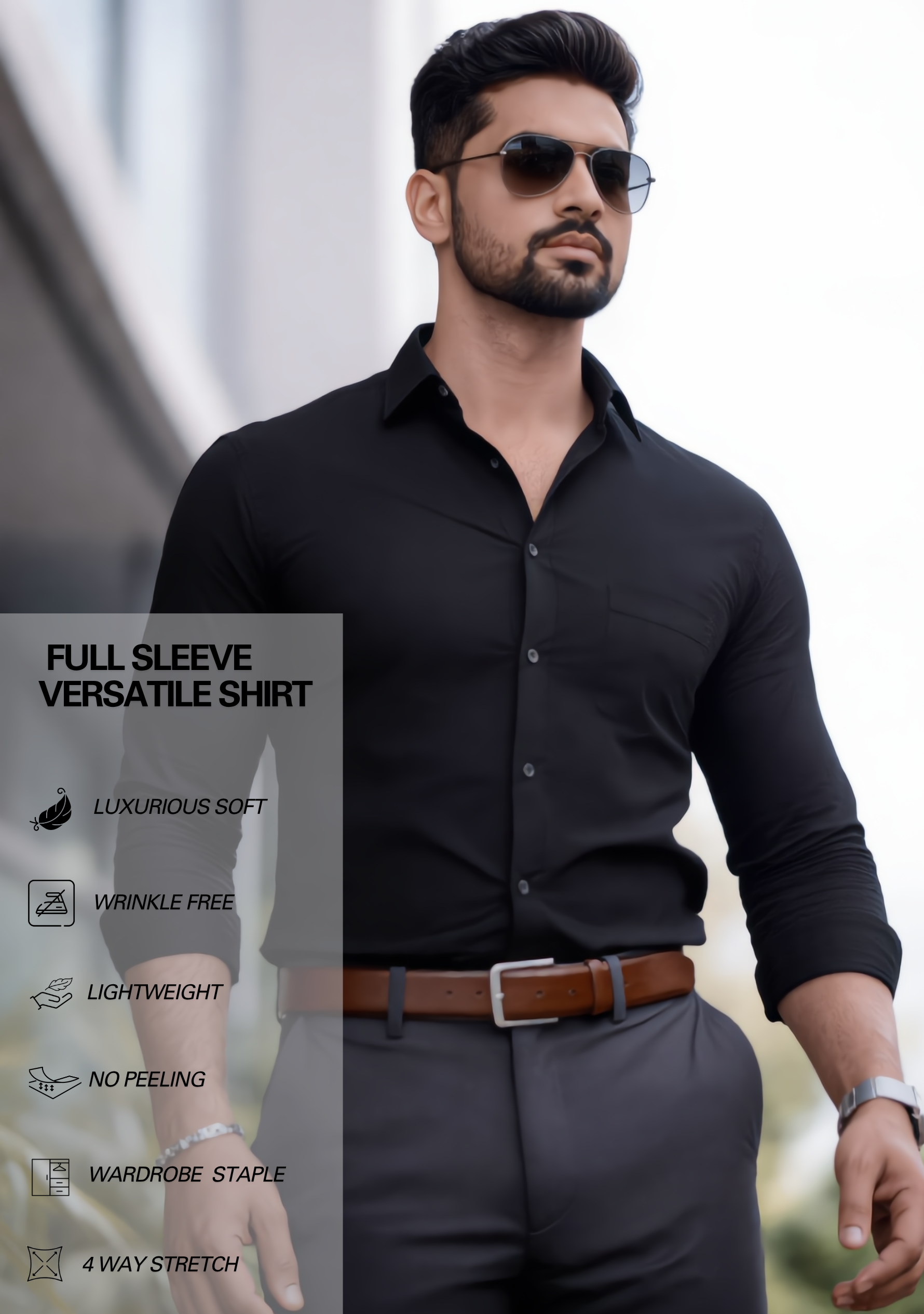 The Signature Combo – Black Shirt + Grey Pant