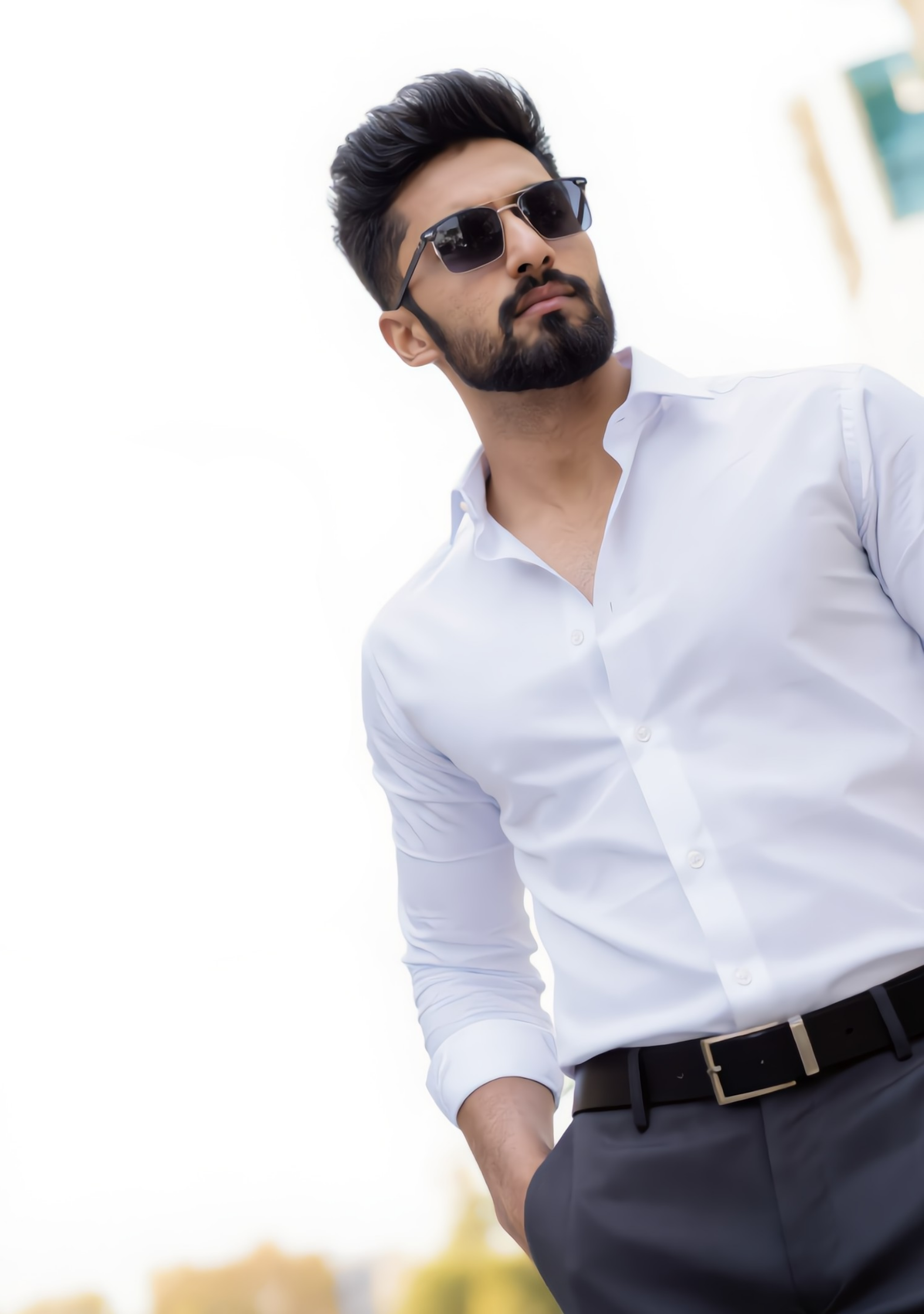 The Signature Combo – White Shirt + Grey Pant