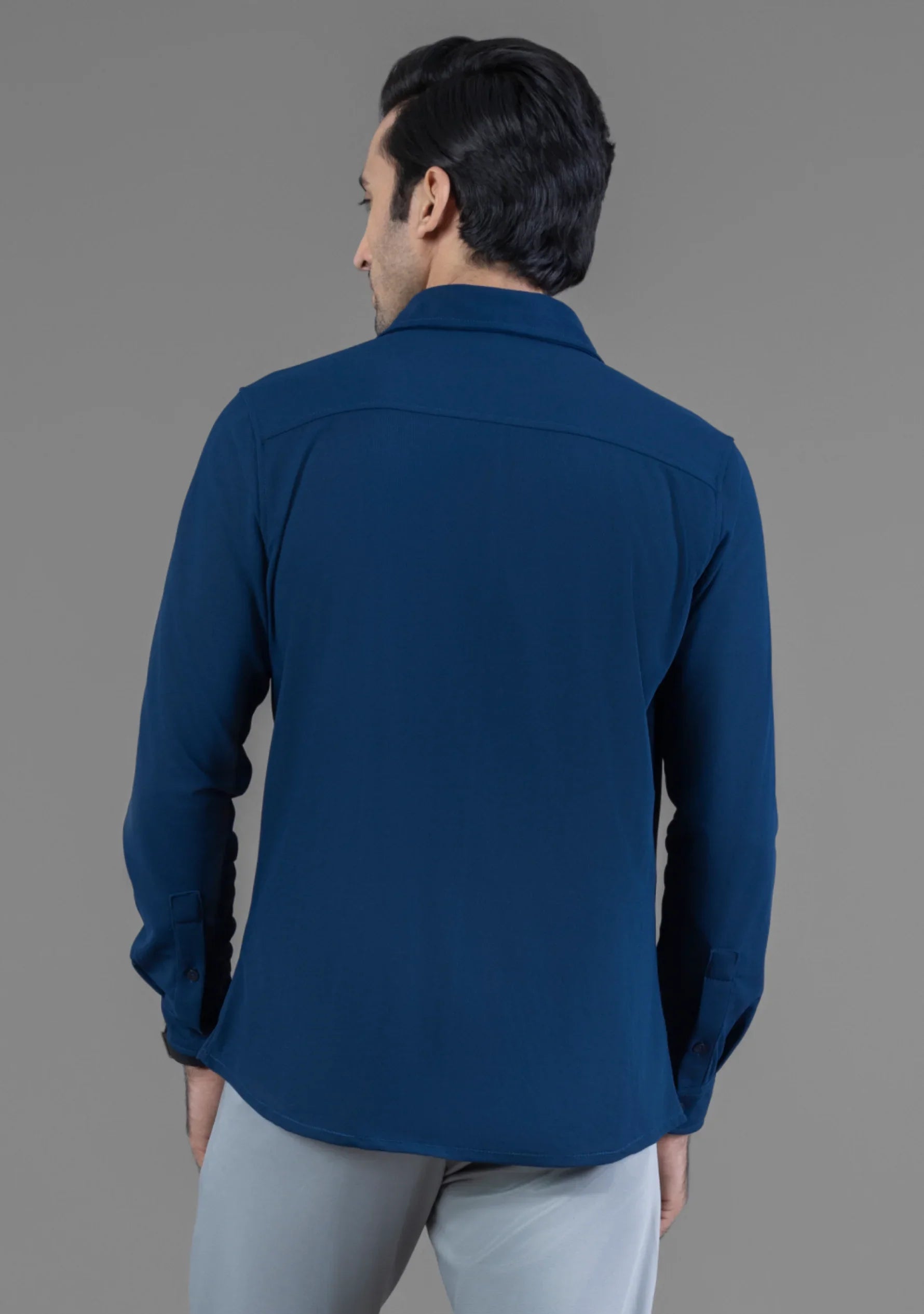 True Navy Full Sleeve Versatile Shirt - The Manatomy
