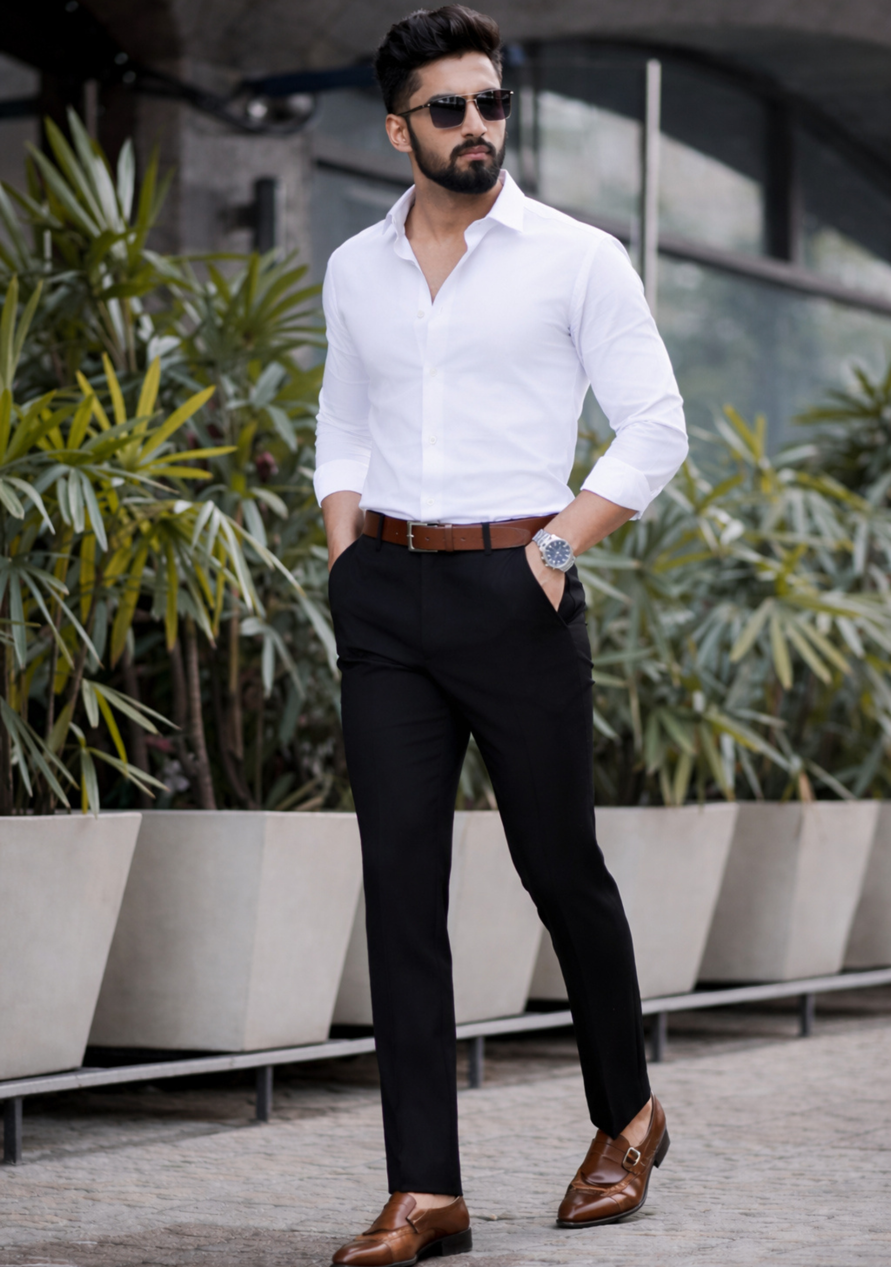 The Signature Combo – White Shirt + Black Pant
