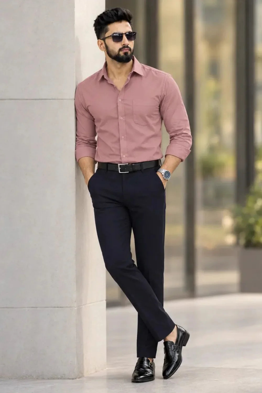 Blue pants matching shirt combinations for men