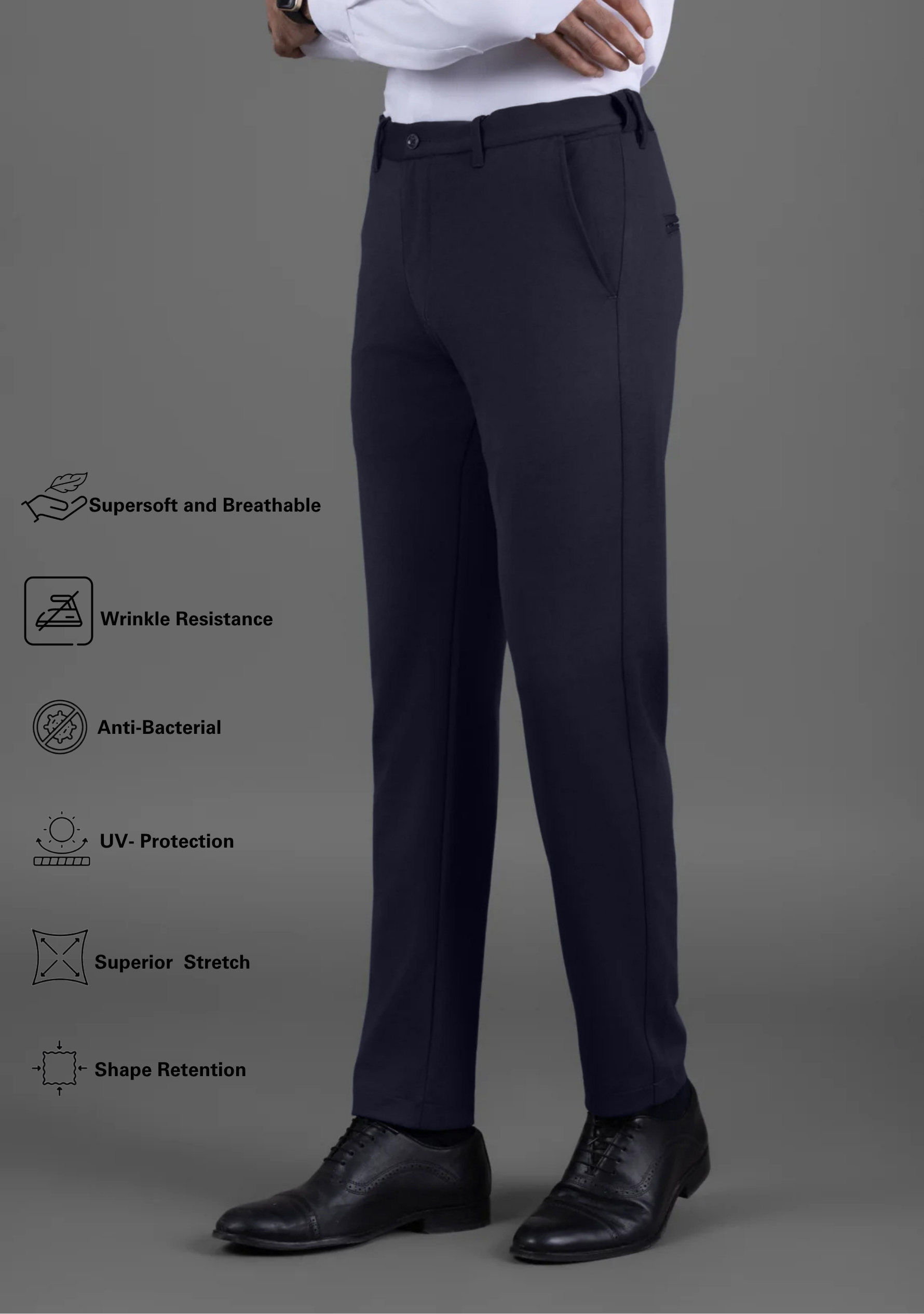 UltraEase 4way Stretch Stone Blue Pant
