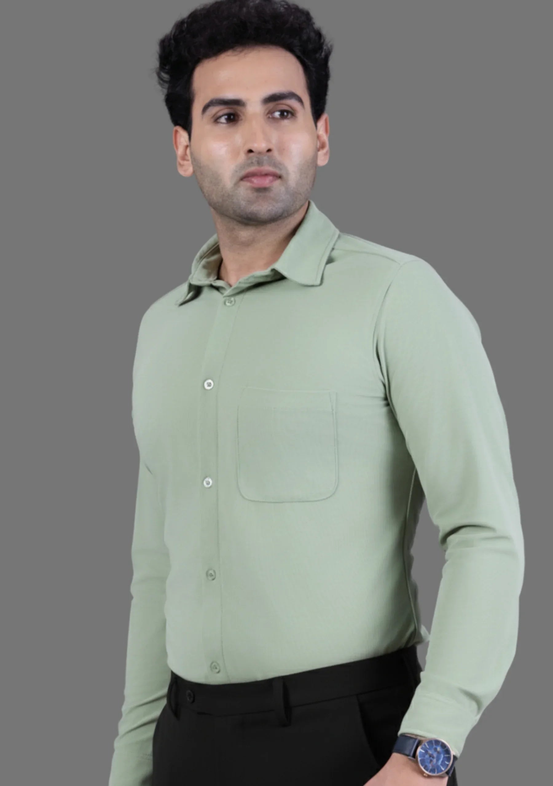 Laurel Green Full Sleeve Versatile Shirt - The Manatomy