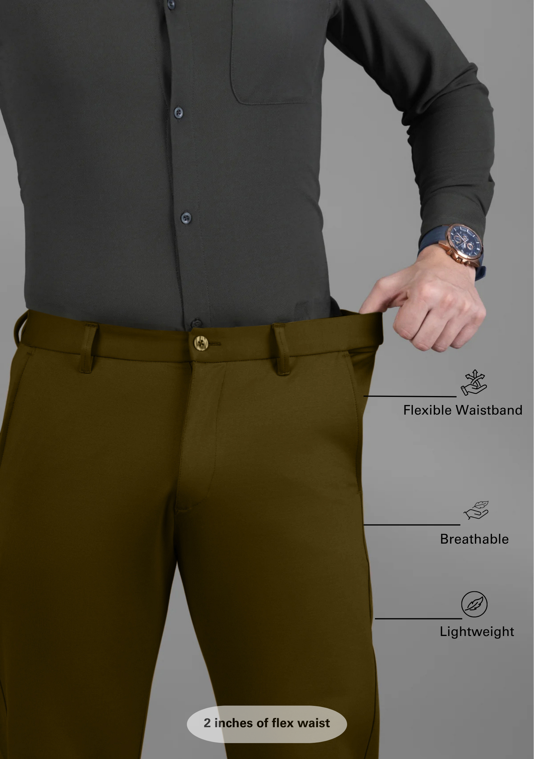 UltraEase 4way Stretch Dark Brown Pant