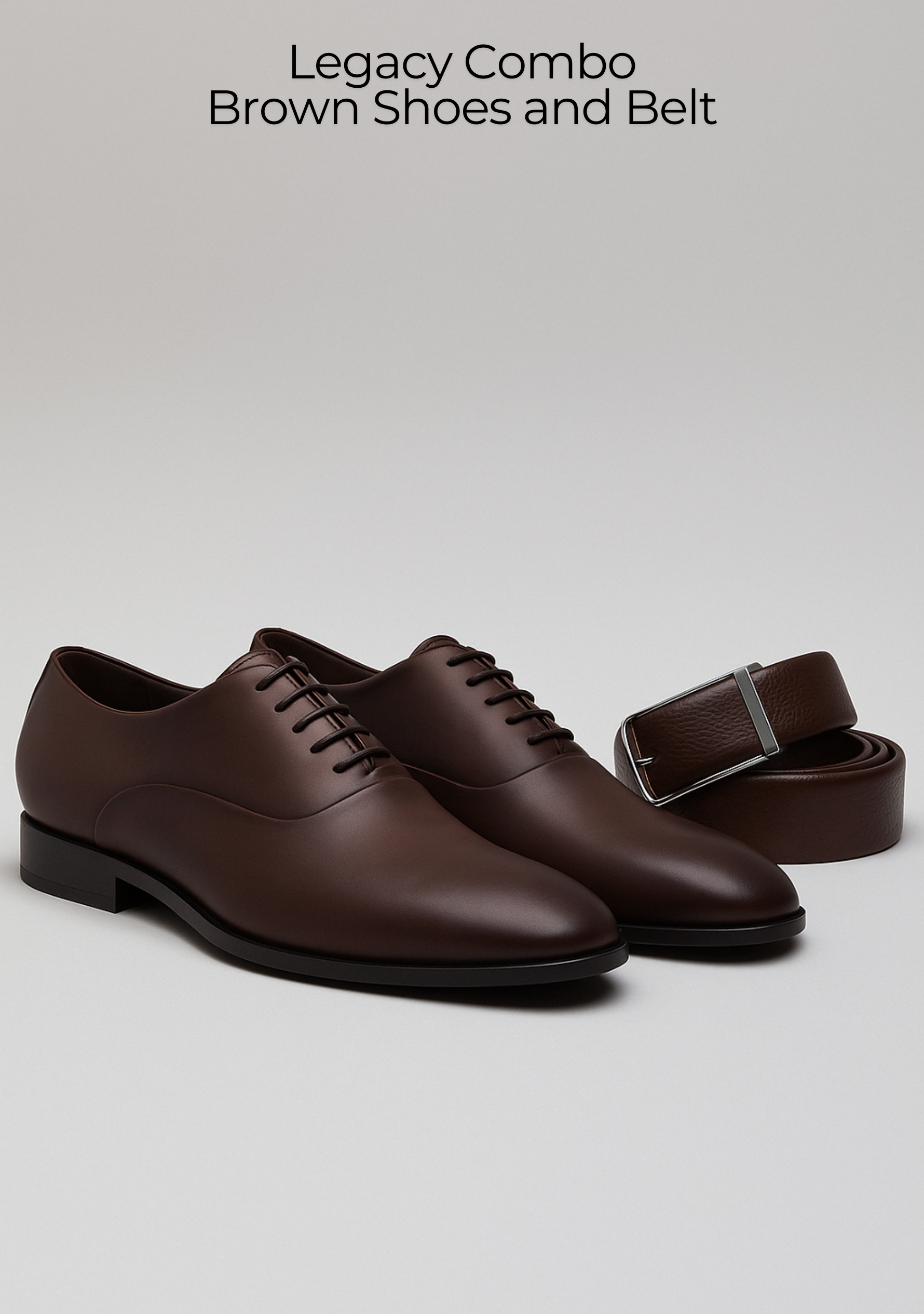Legacy Combo Brown Shoes & Belt