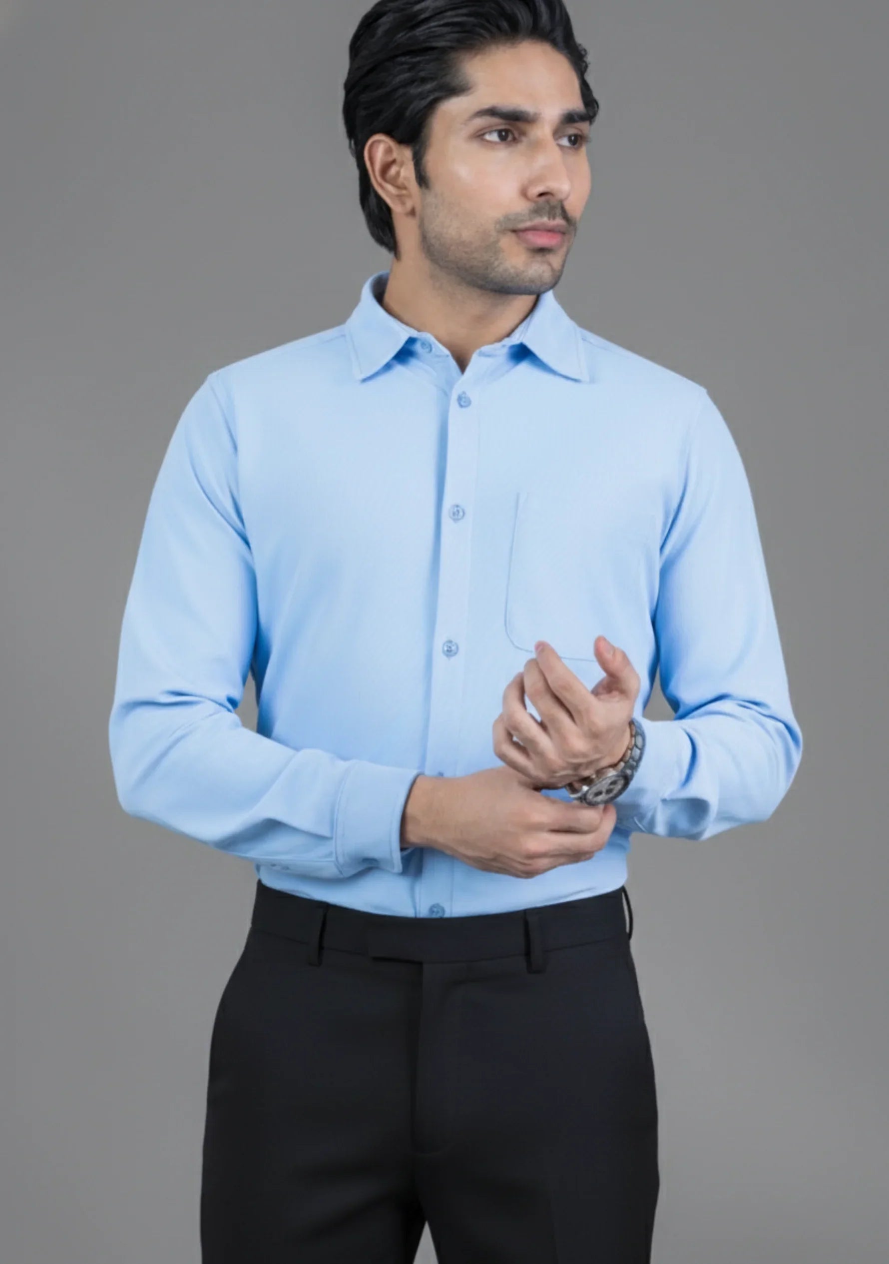 Pastel Blue Full Sleeve Versatile Shirt - The Manatomy