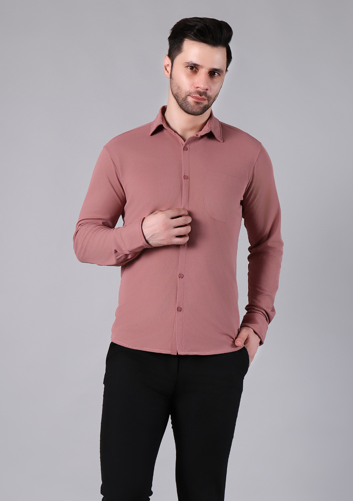 Baby Pink Full Sleeve Versatile Shirt