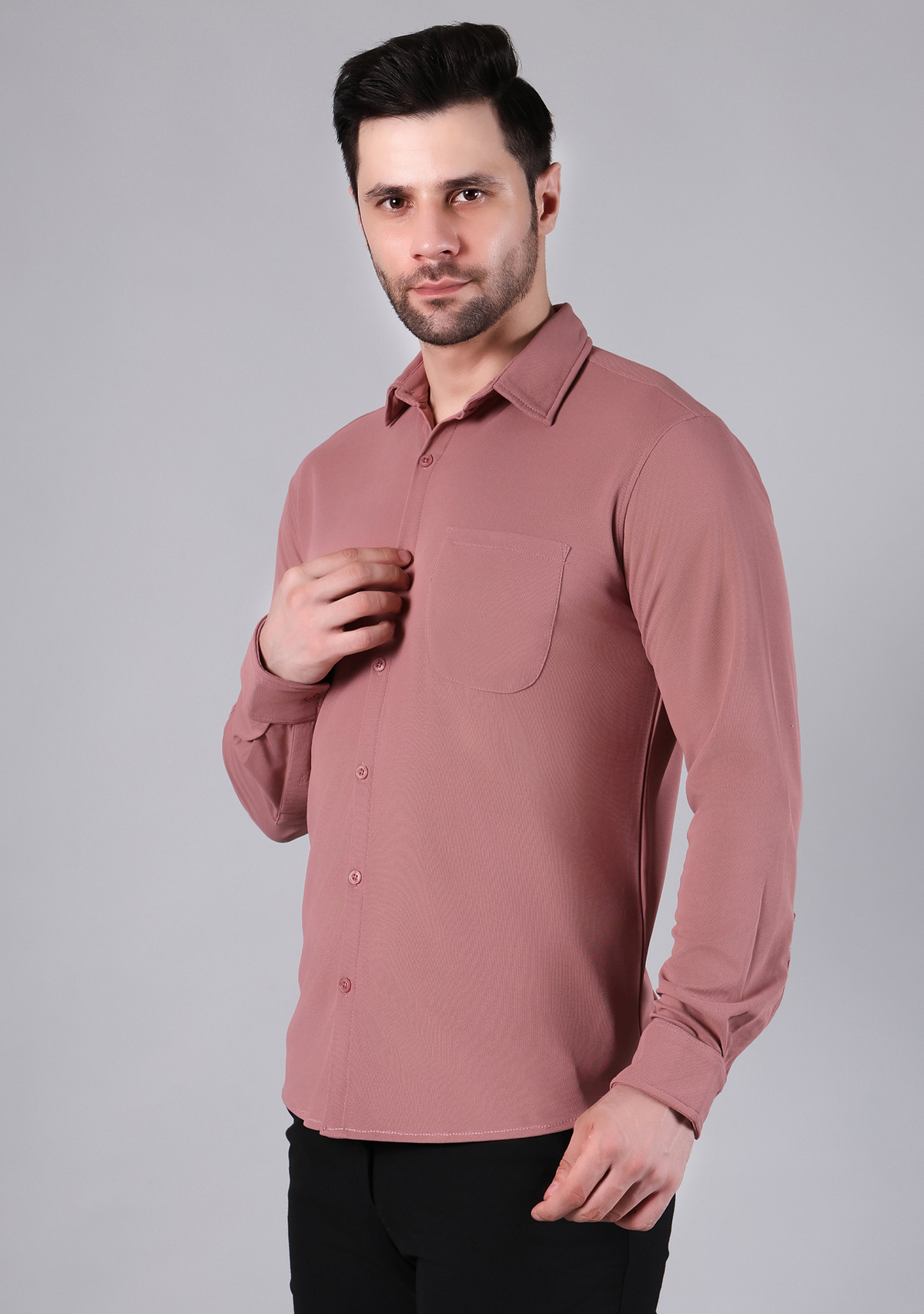 Baby Pink Full Sleeve Versatile Shirt