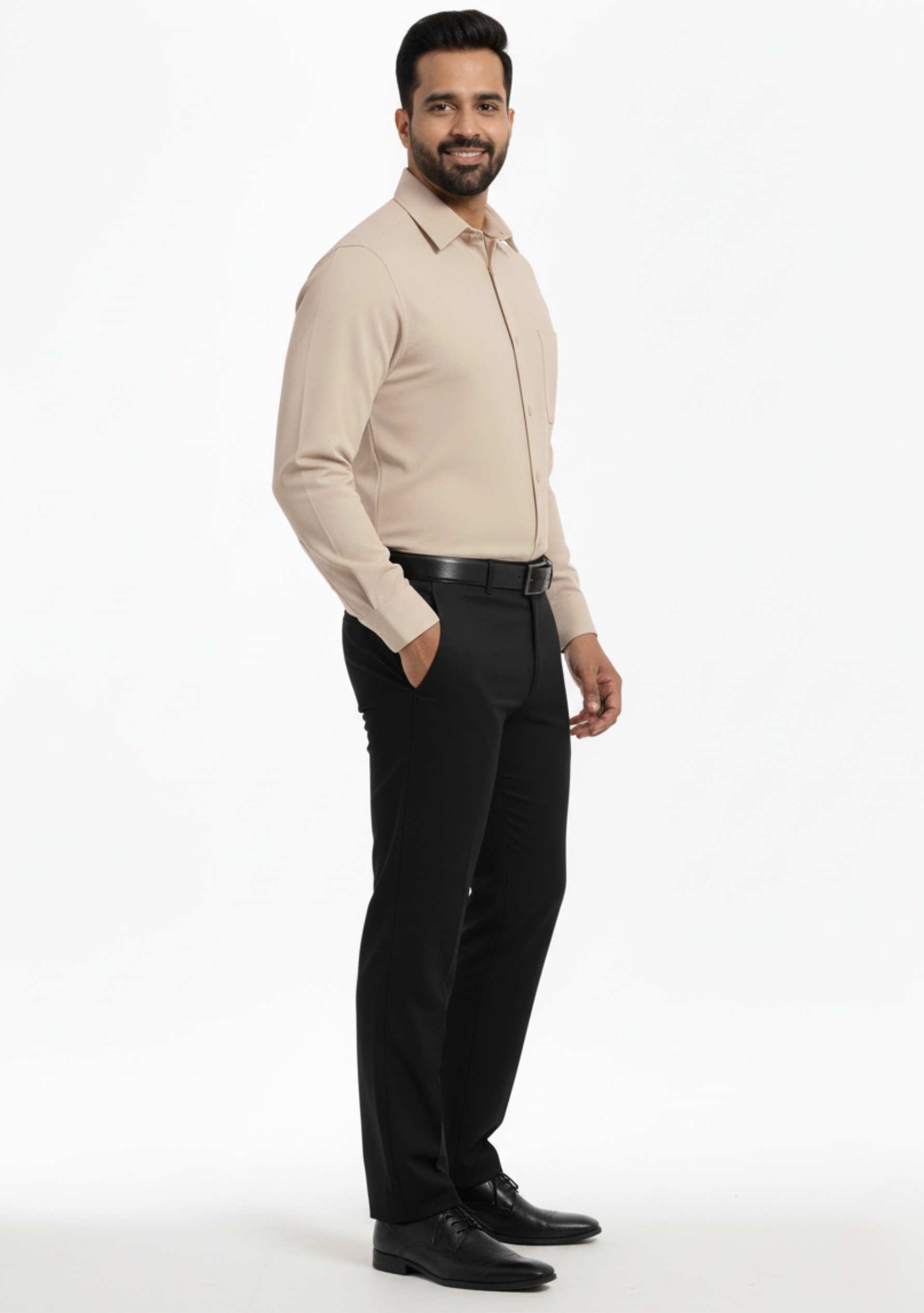 Beige Full Sleeve Versatile Shirt - The Manatomy