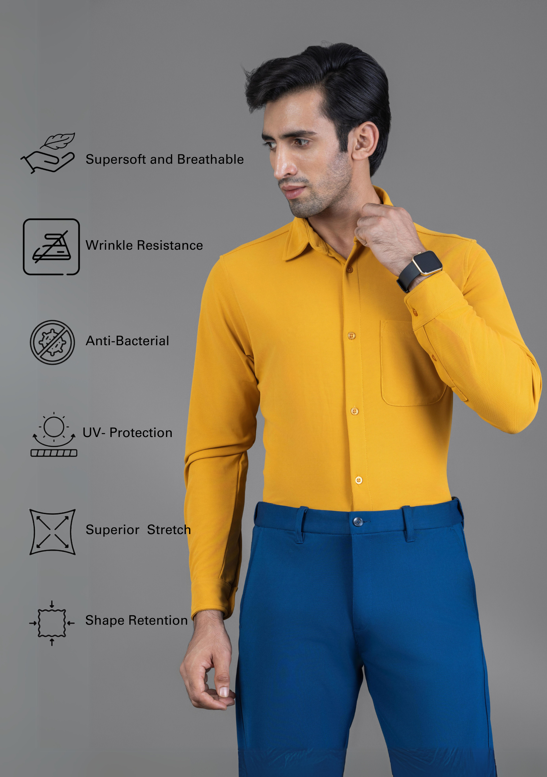 Bright Mango Full Sleeve Versatile Shirt