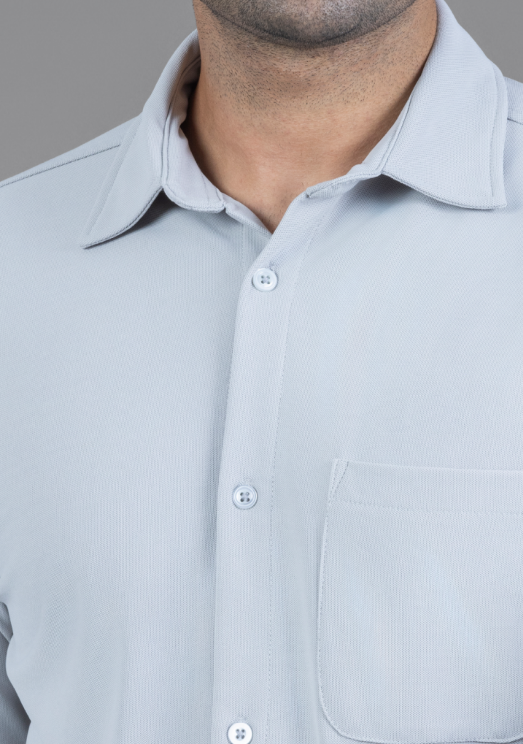 Clear Grey Full Sleeve Versatile Shirt