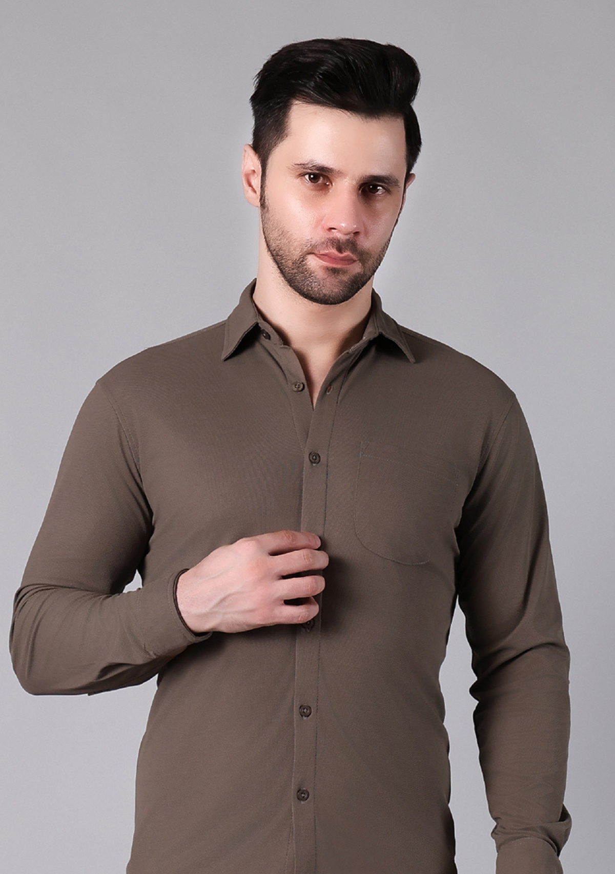 Coffee Brown Full Sleeve Versatile Shirt