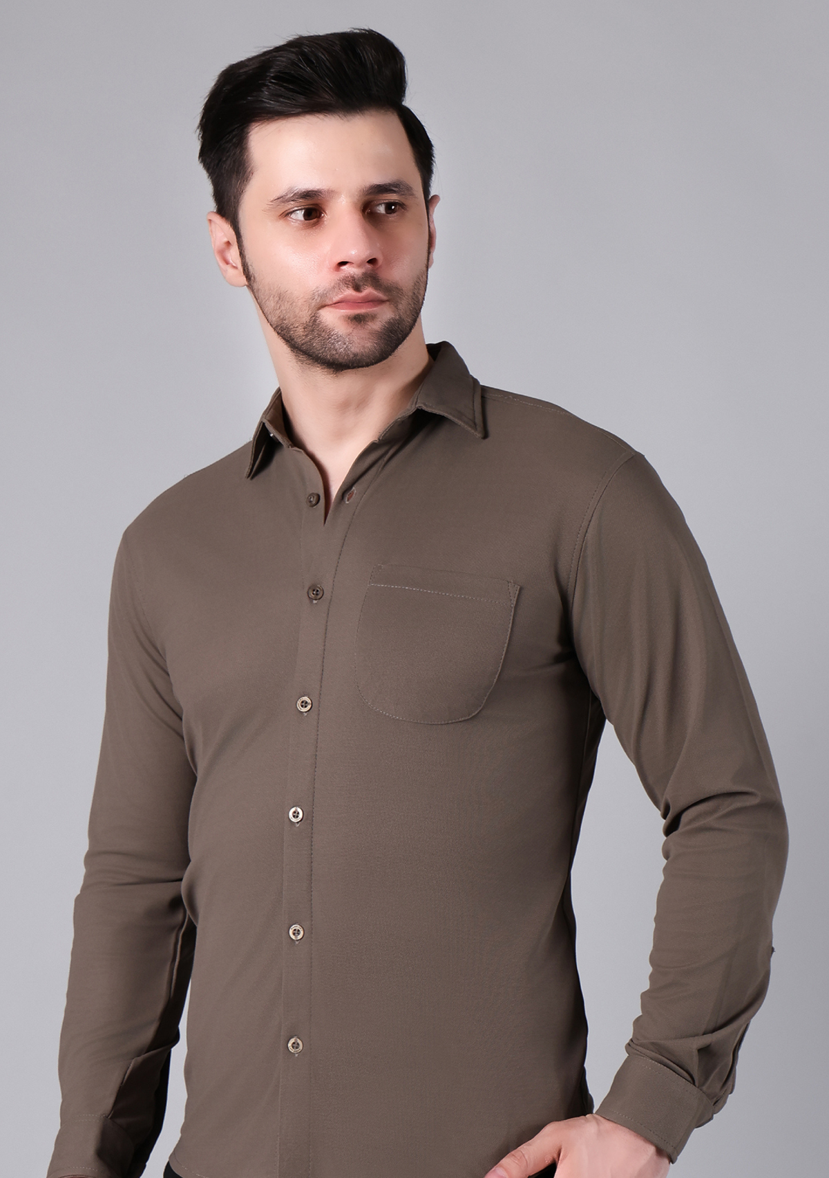 Coffee Brown Full Sleeve Versatile Shirt