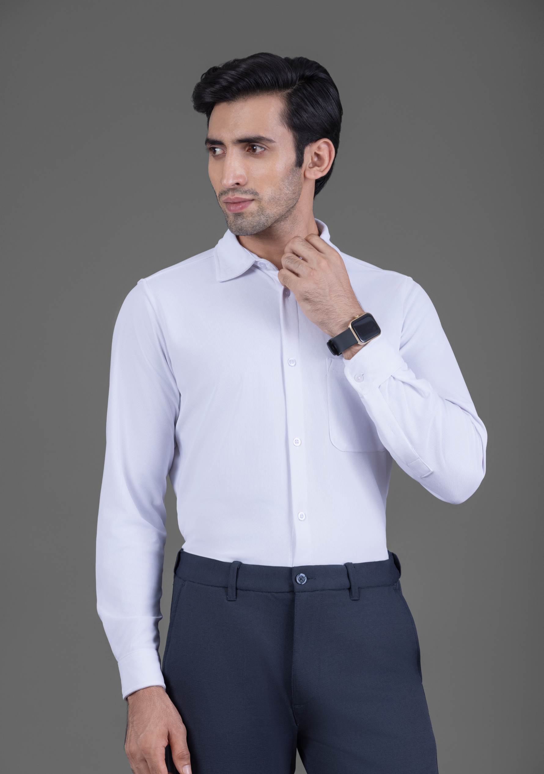 Crisp White Full Sleeve Versatile Shirt