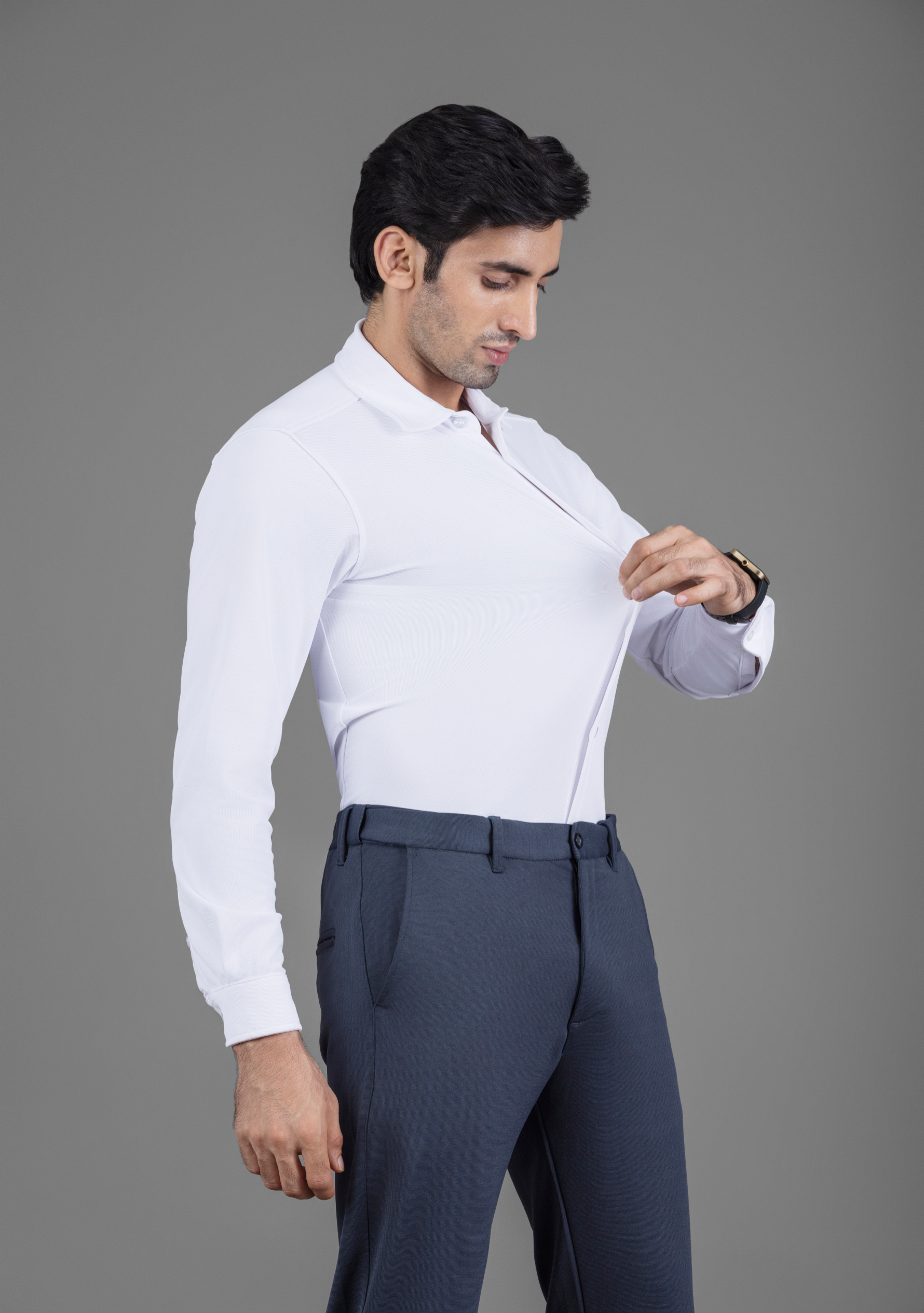 Crisp White Full Sleeve Versatile Shirt