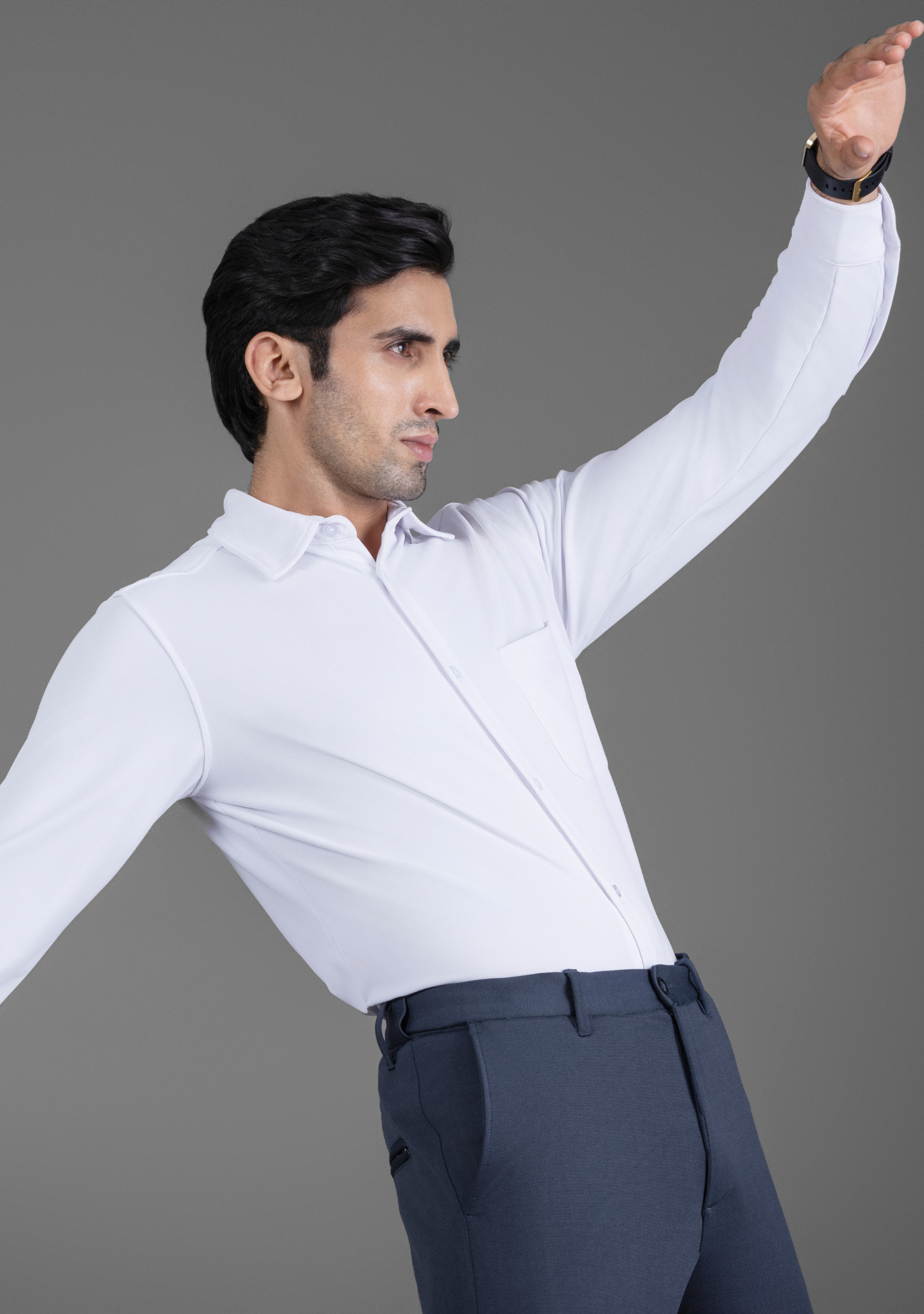 Crisp White Full Sleeve Versatile Shirt