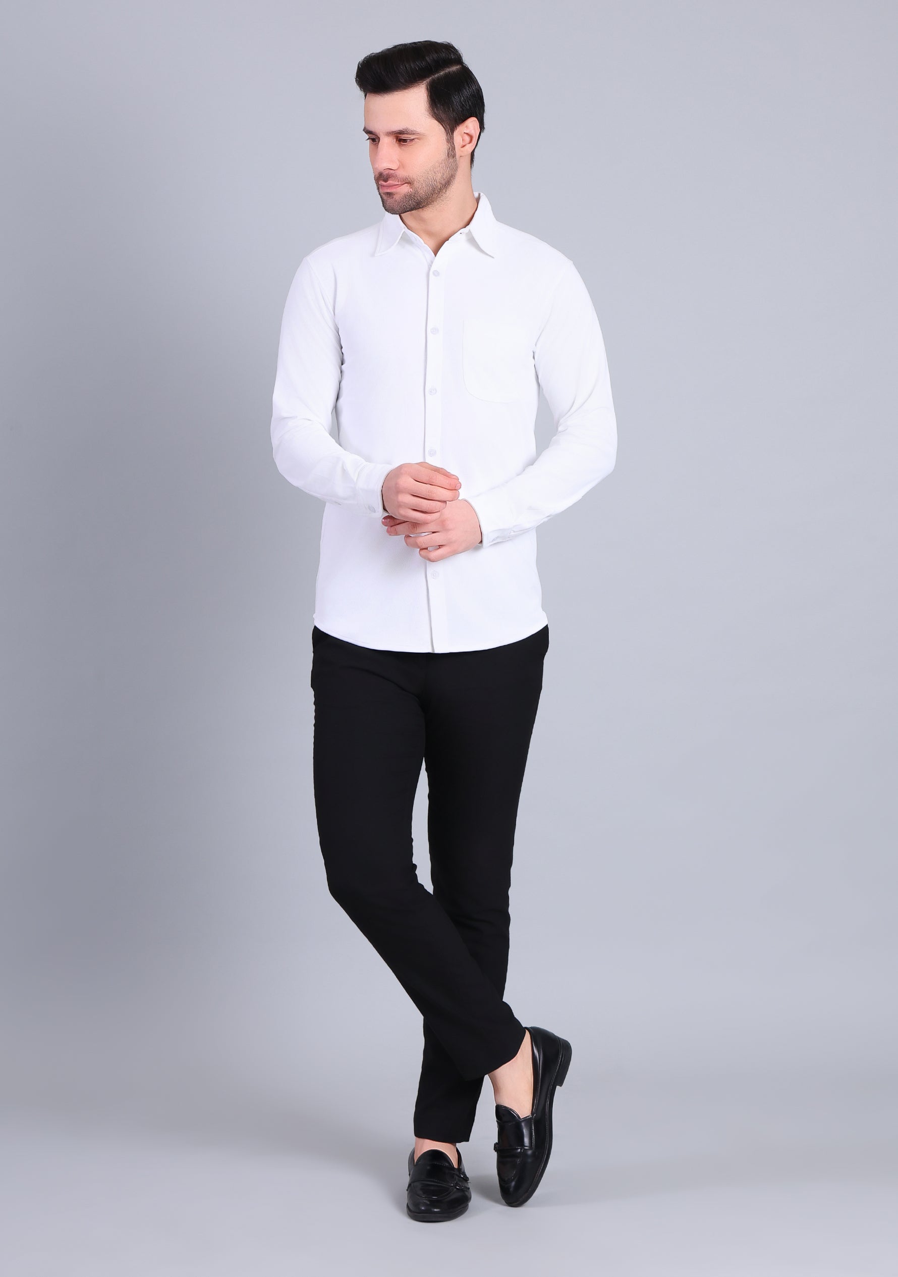 Crisp White Full Sleeve Versatile Shirt