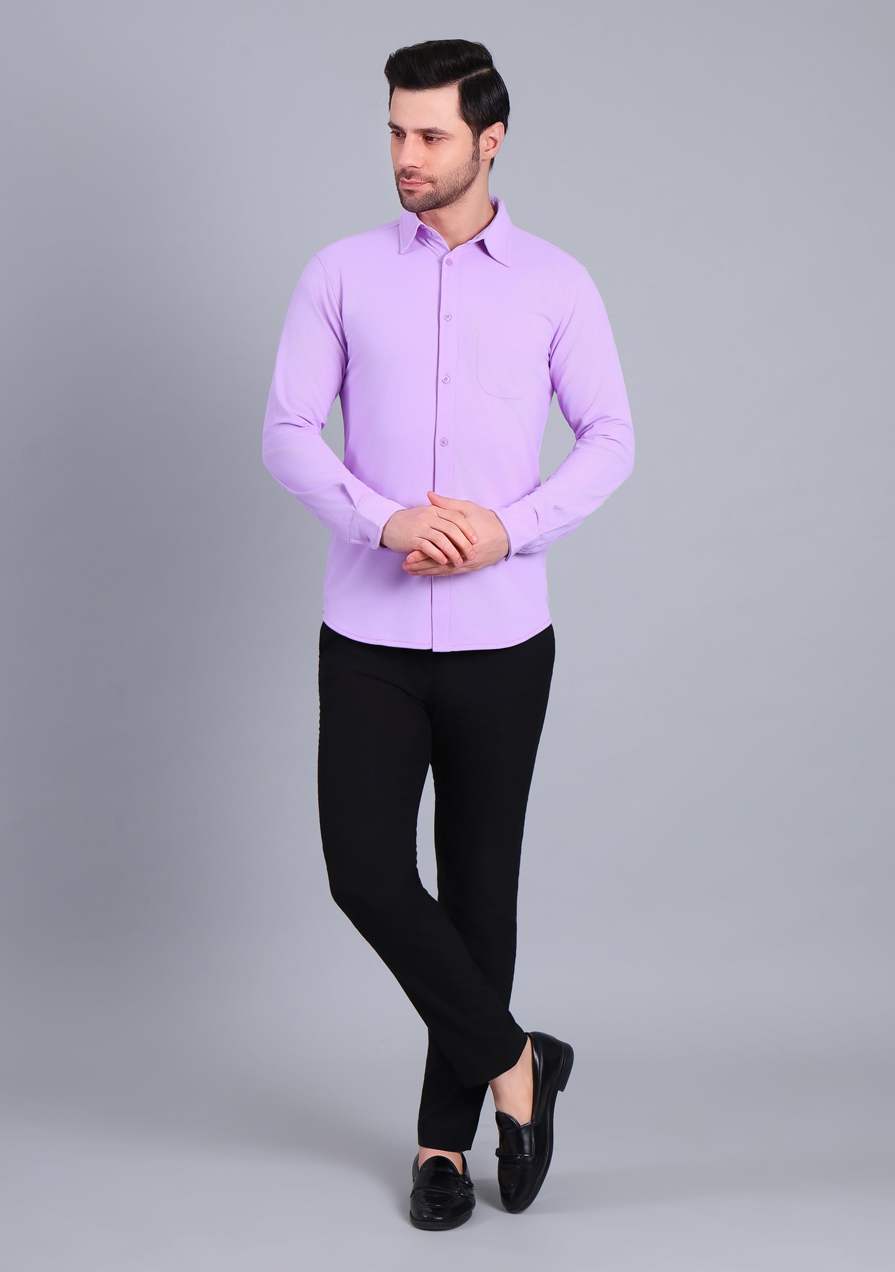Lazy Lavender Full Sleeve Versatile Shirt